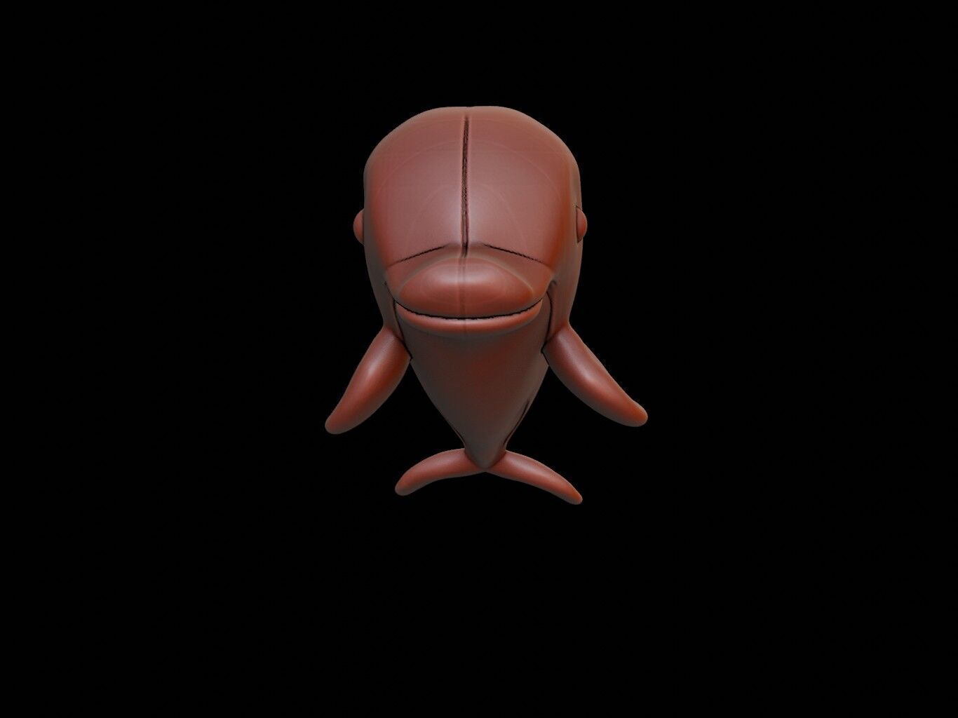 Dolphin Animal Cartoon 3D print model_2