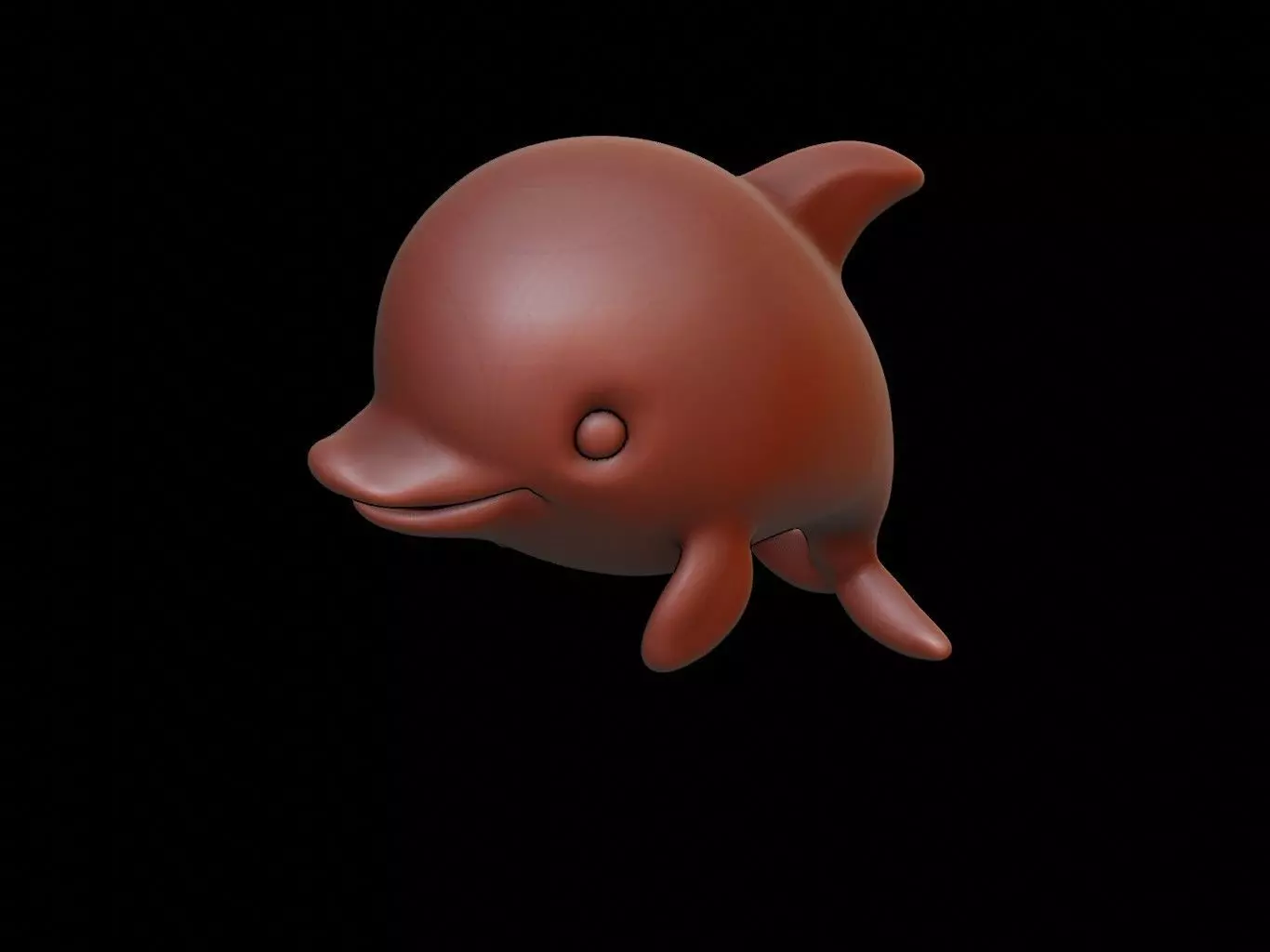Dolphin Animal Cartoon 3D print model