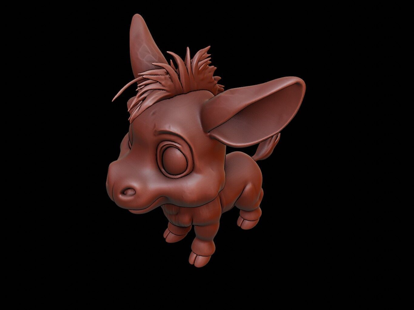 Donkey Animal Cartoon 3D print model_1