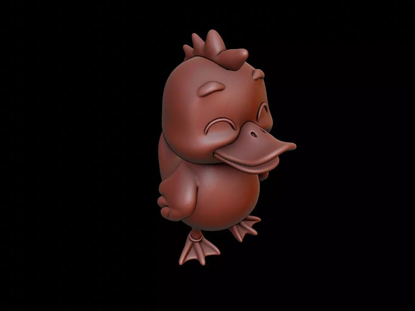 Duck Animal Cartoon 3D print model
