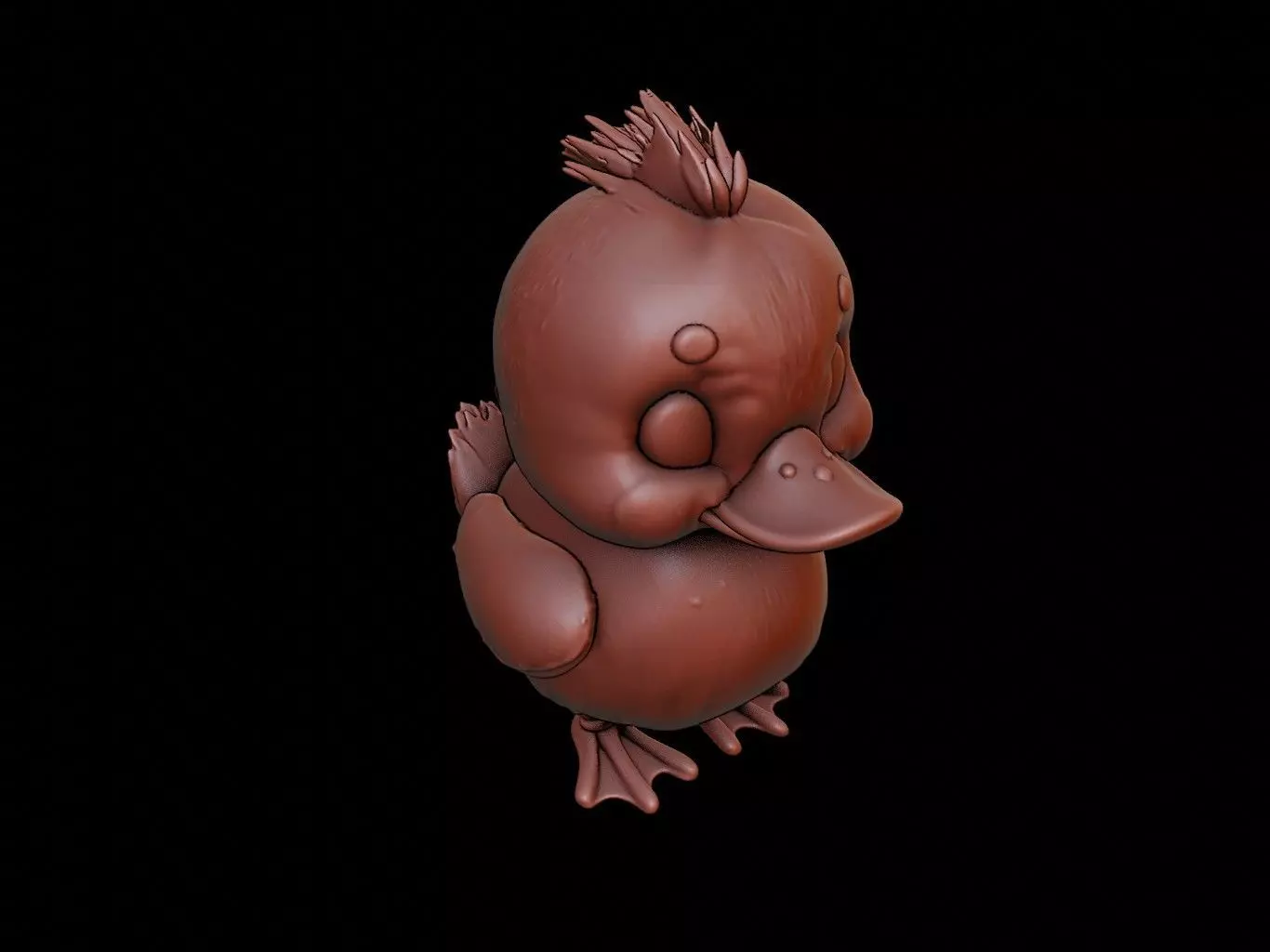 Duck Animal Cartoon 3D print model