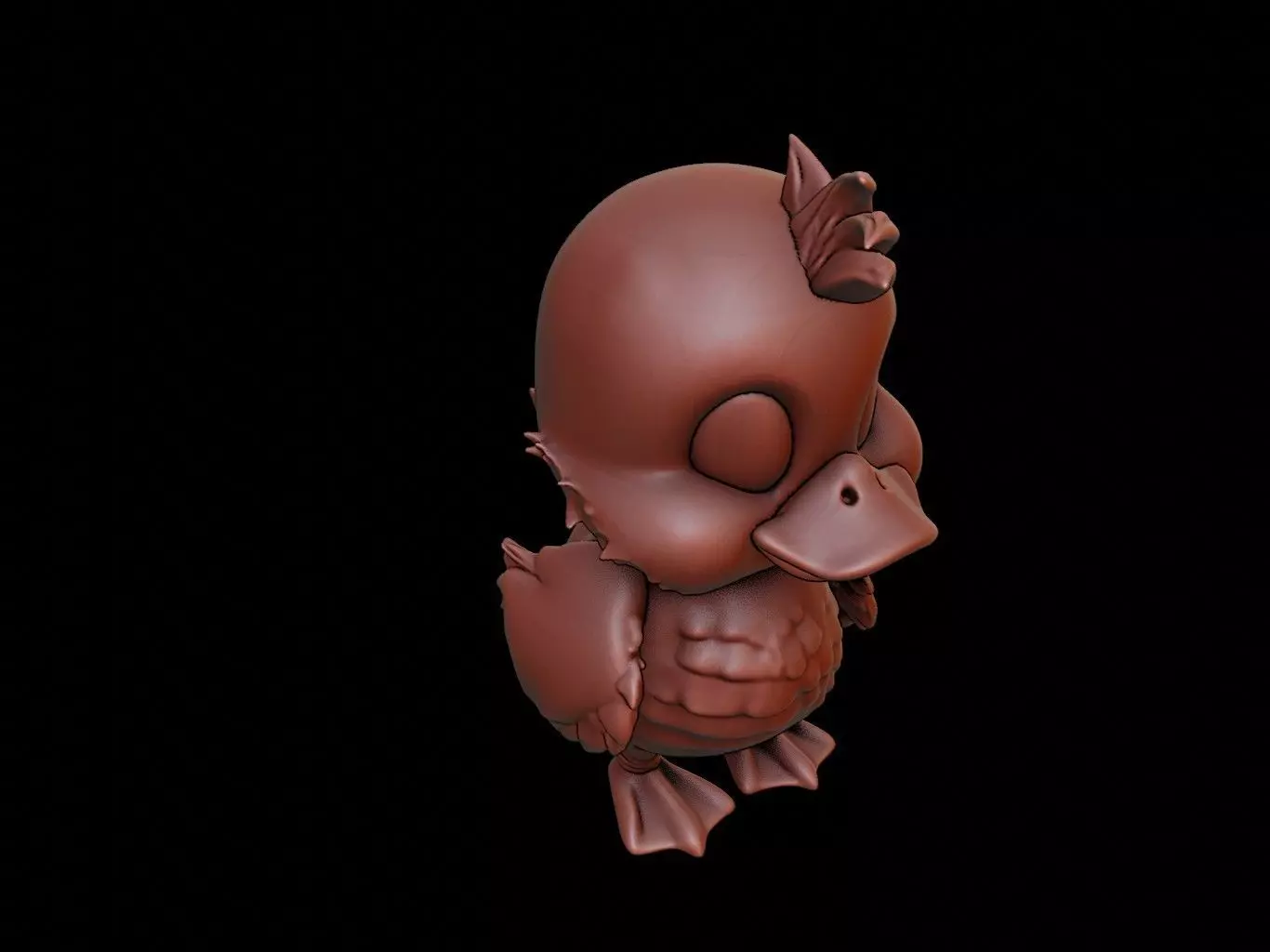 Duck Animal Cartoon 3D print model_0