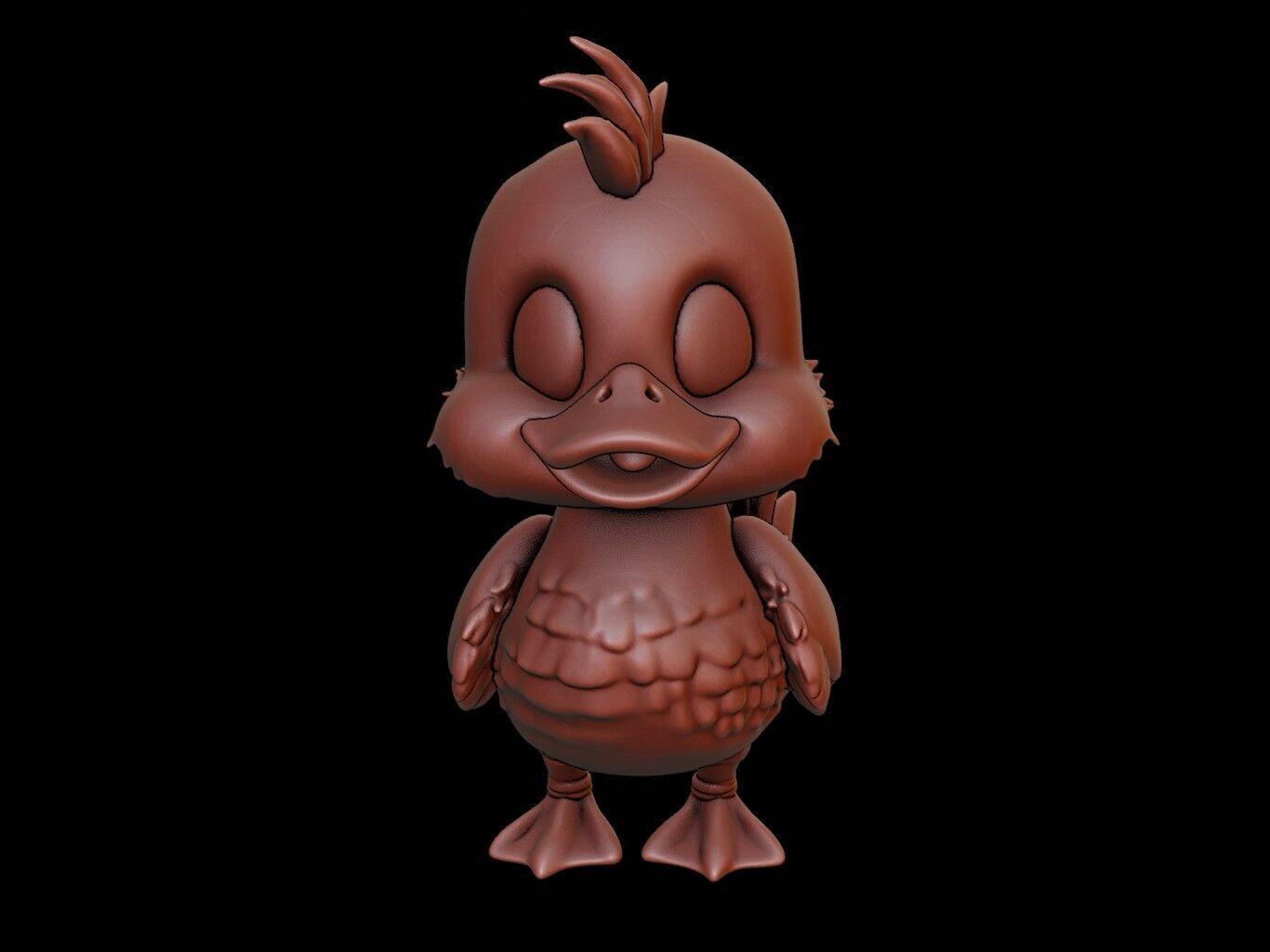 Duck Animal Cartoon 3D print model_2