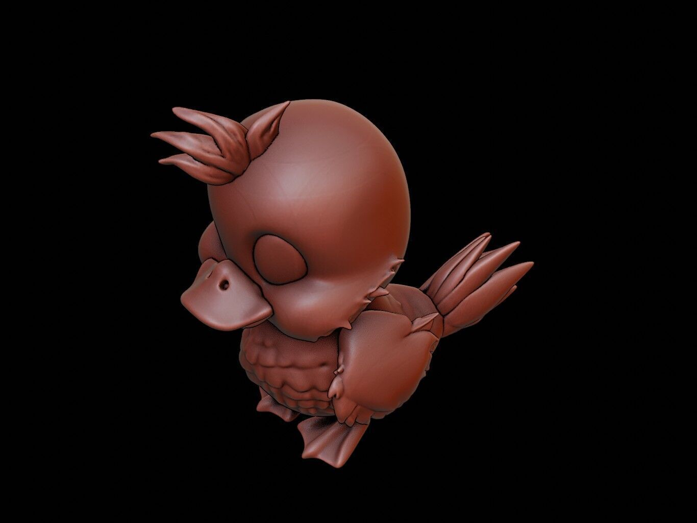 Duck Animal Cartoon 3D print model_1