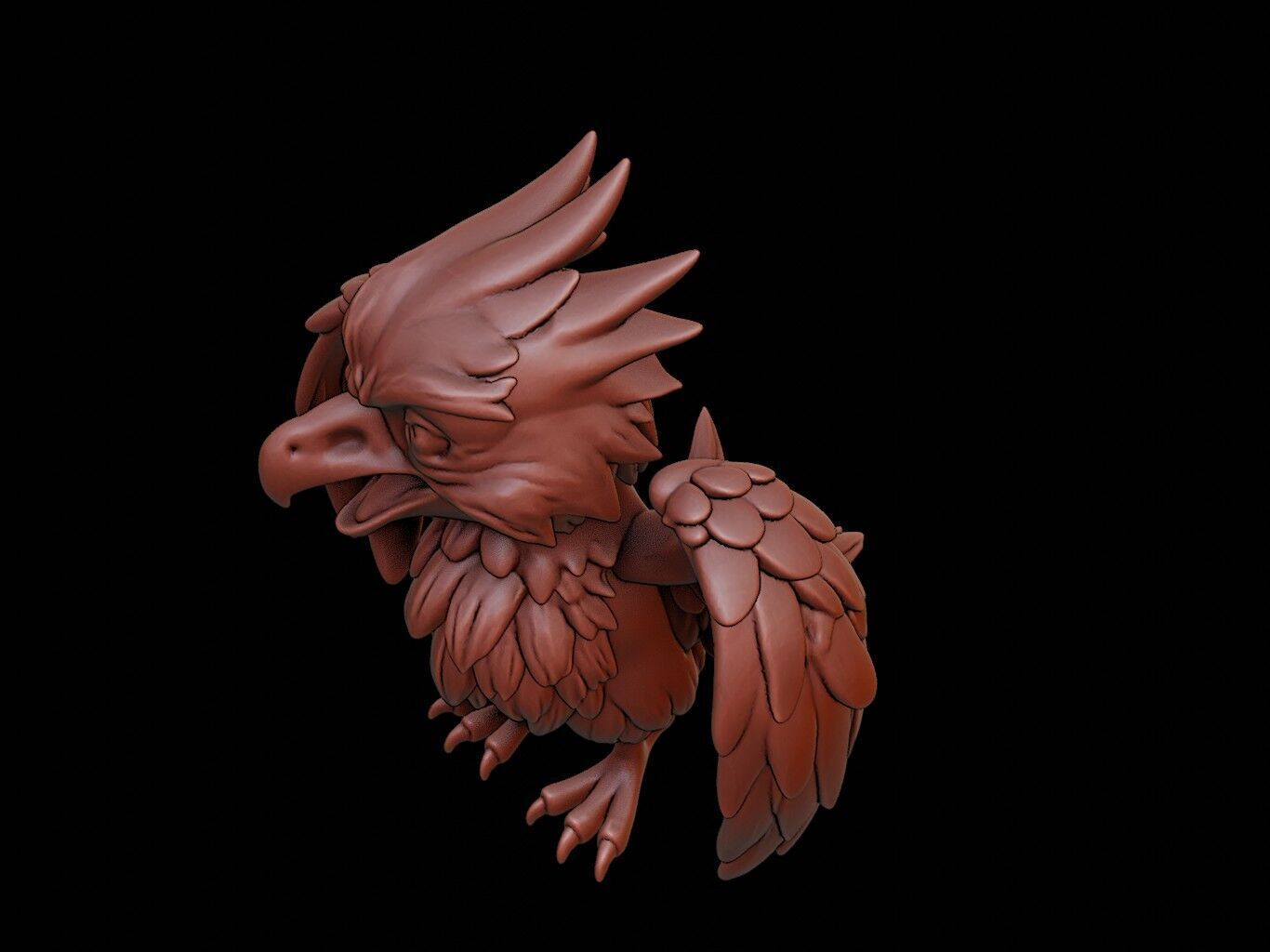 Eagle Animal Cartoon 3D print model_1