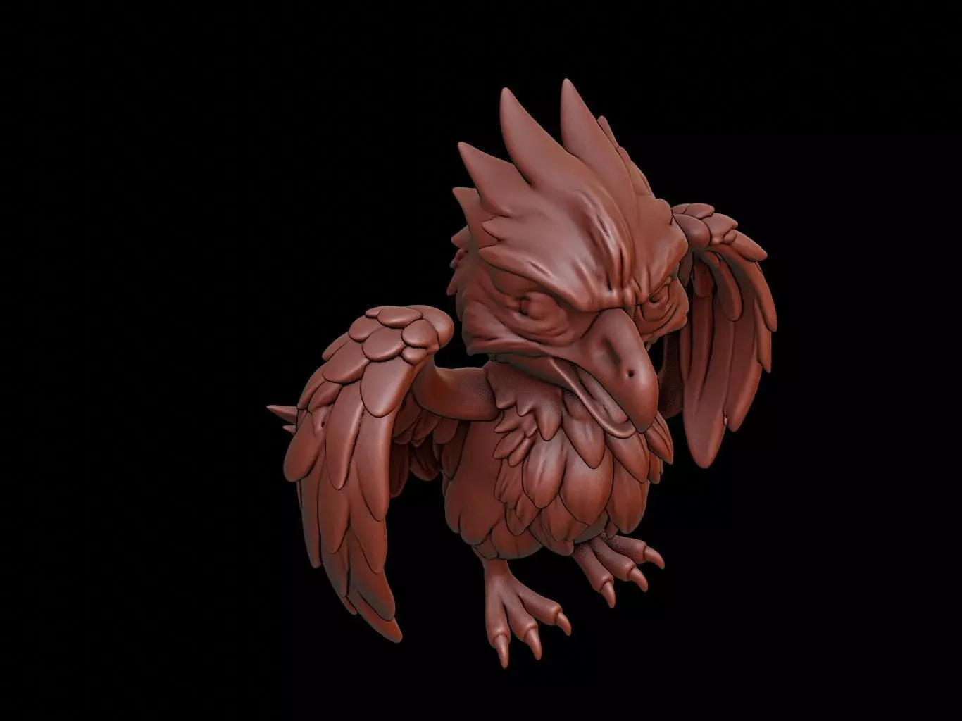 Eagle Animal Cartoon 3D print model_0