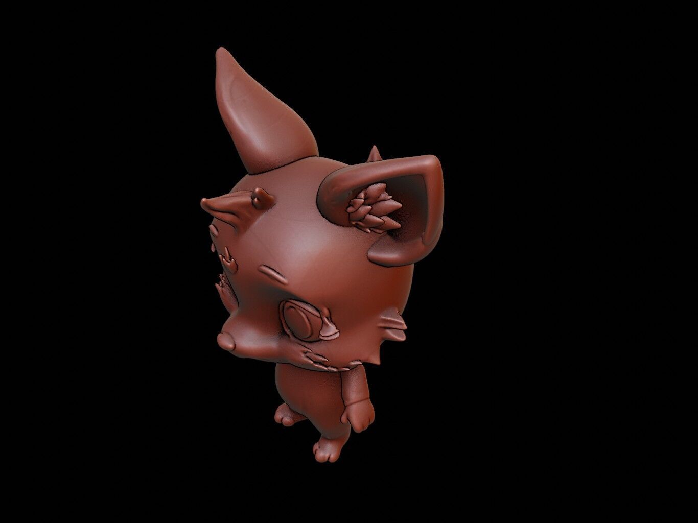 Fox Animal Cartoon 3D print model_1