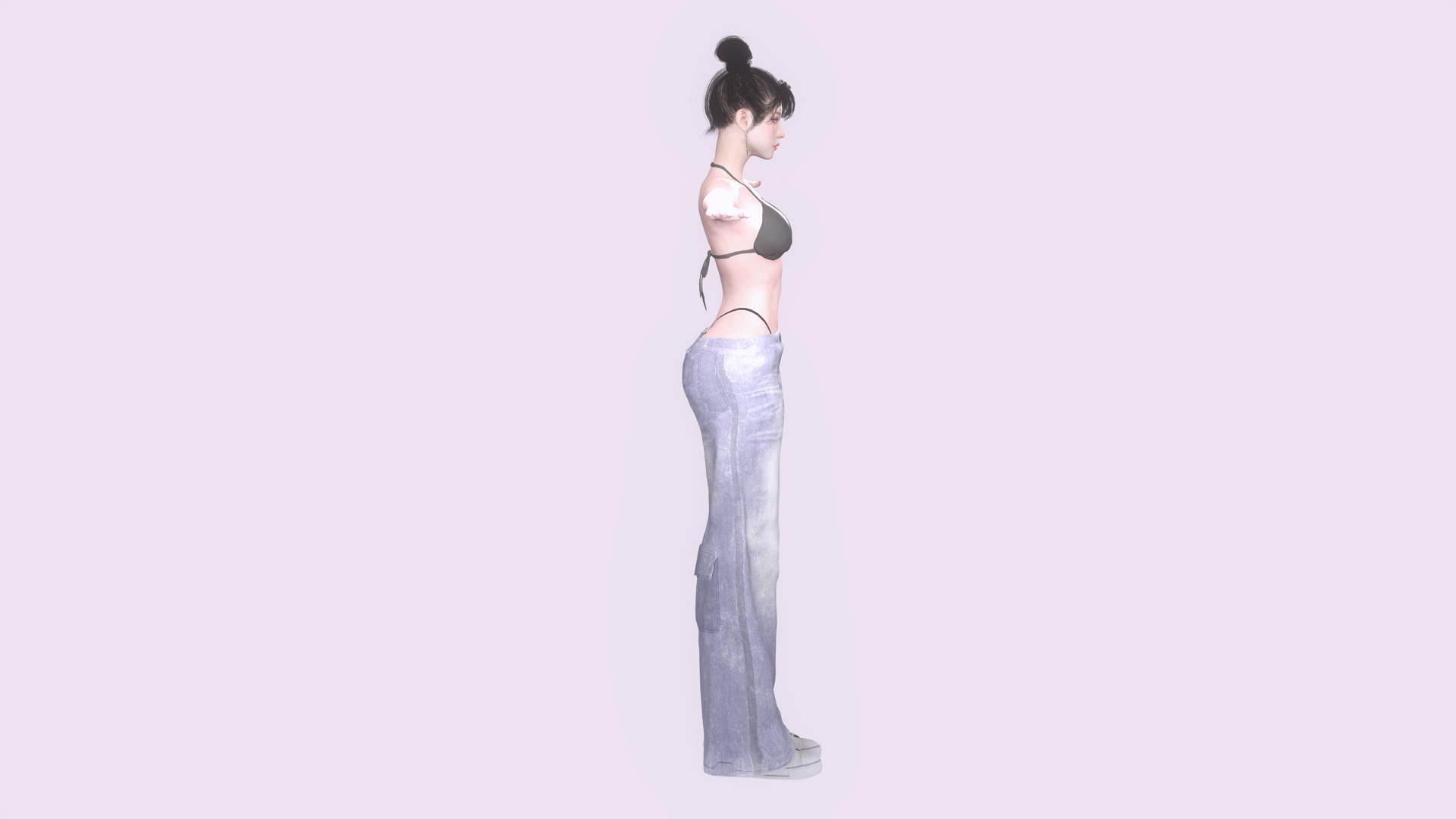 Ji-a Female Game Ready Character Low-poly 3D model_10