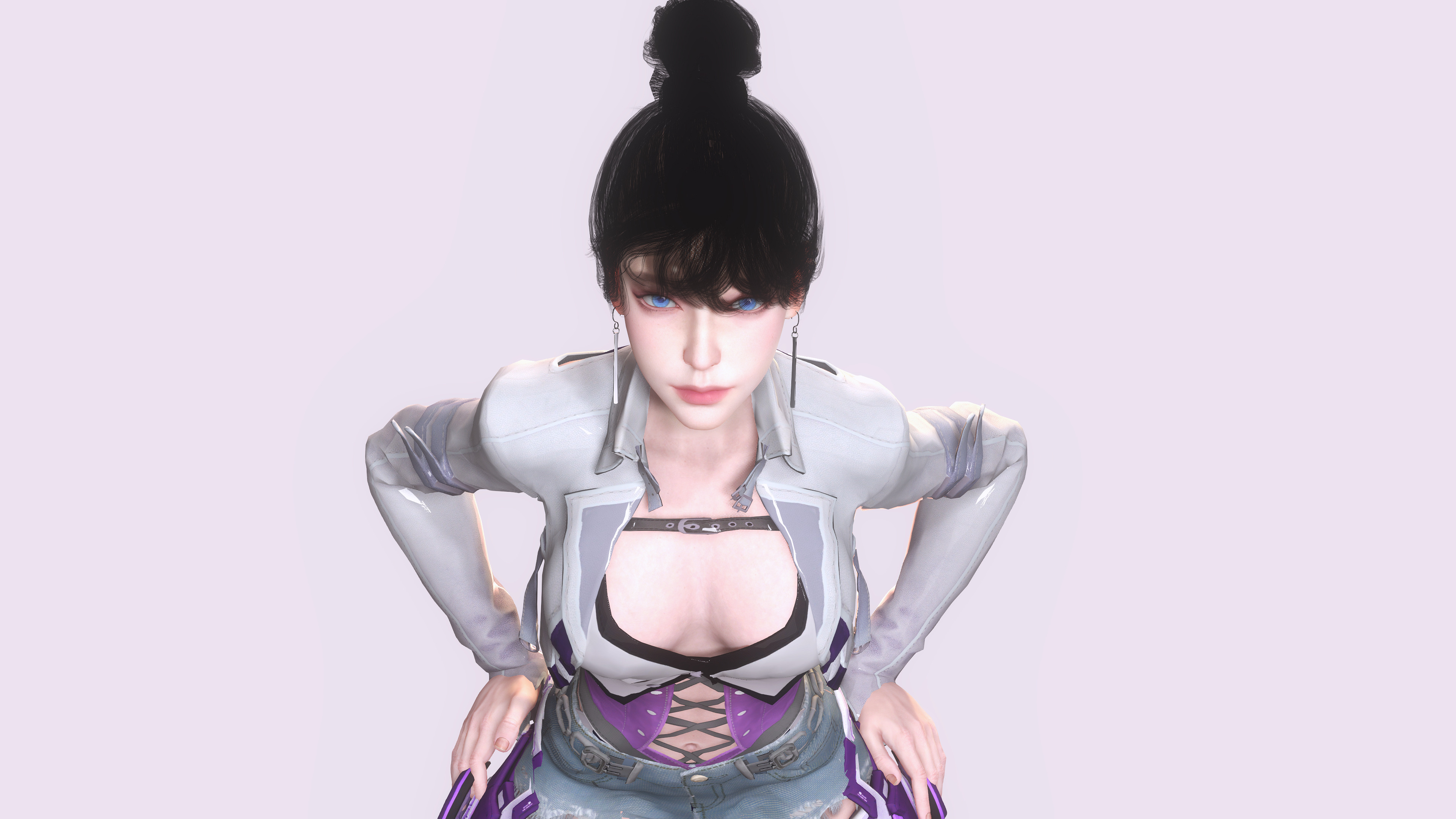 Ji-a Female Game Ready Character Low-poly 3D model_21