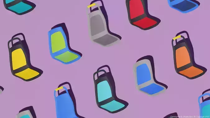 InSight Prime American Seating with QSTRAINT Security Systems 3D model