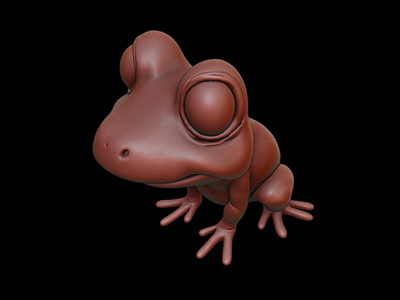 Frog Animal Cartoon 3D print model_1