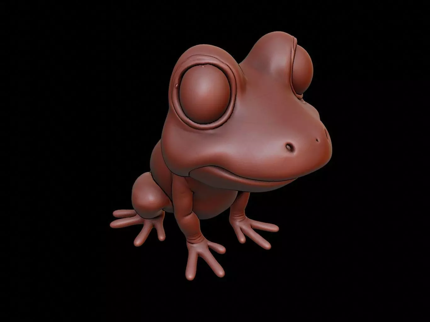 Frog Animal Cartoon 3D print model_0
