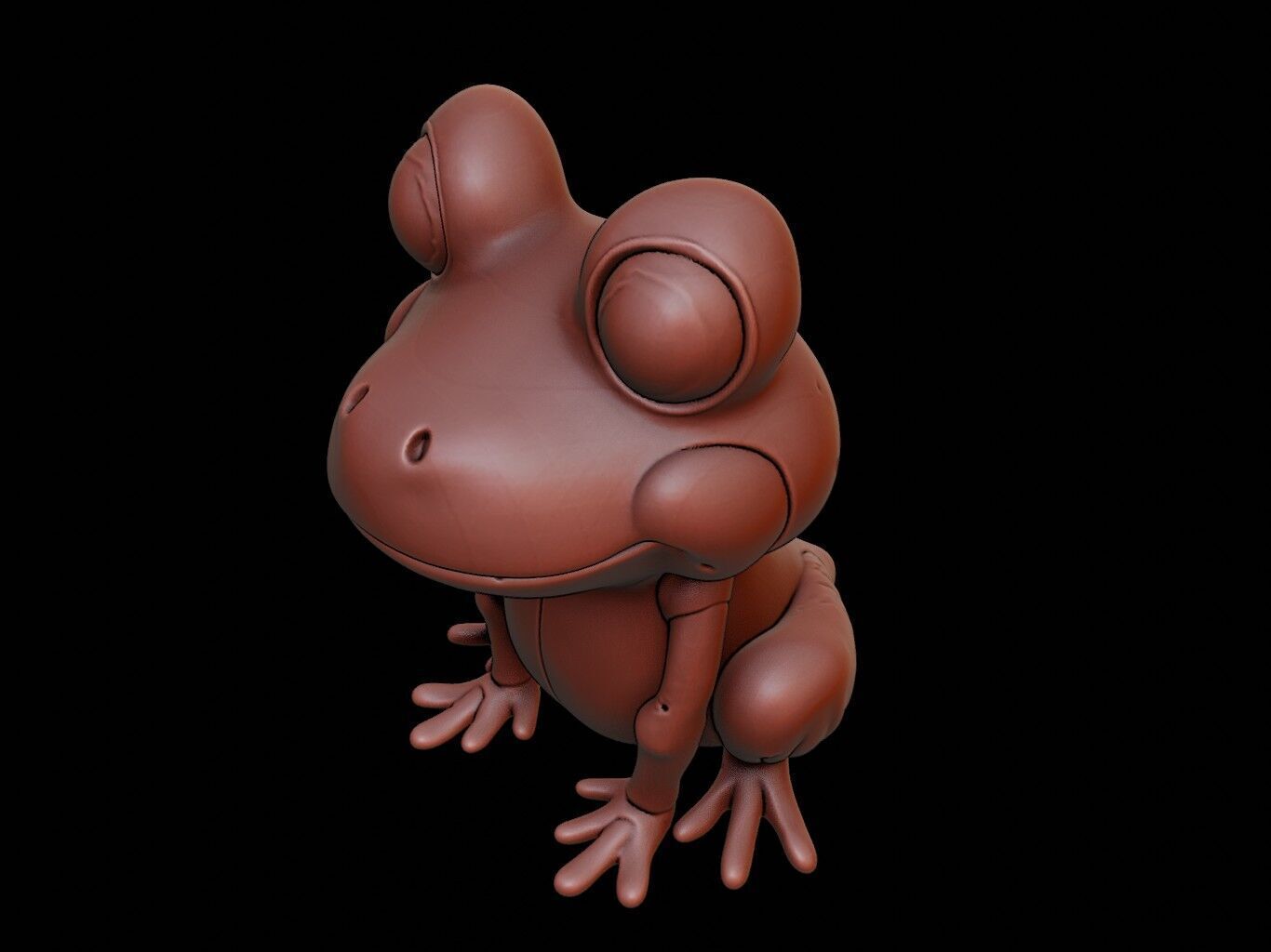 Frog Animal Cartoon 3D print model_1