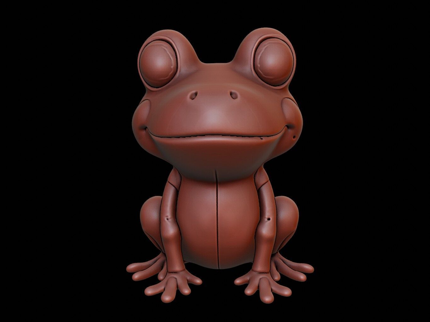 Frog Animal Cartoon 3D print model_2