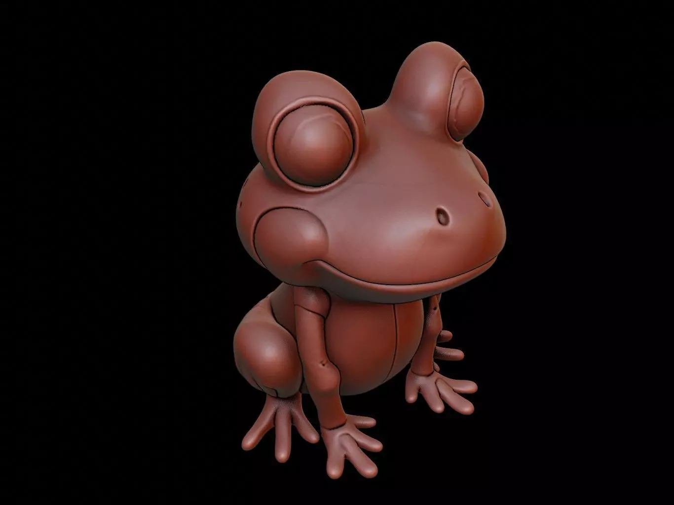 Frog Animal Cartoon 3D print model_0