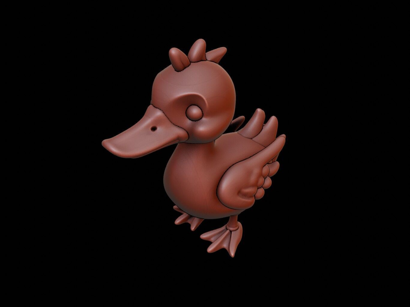 Goose Animal Cartoon 3D print model_1