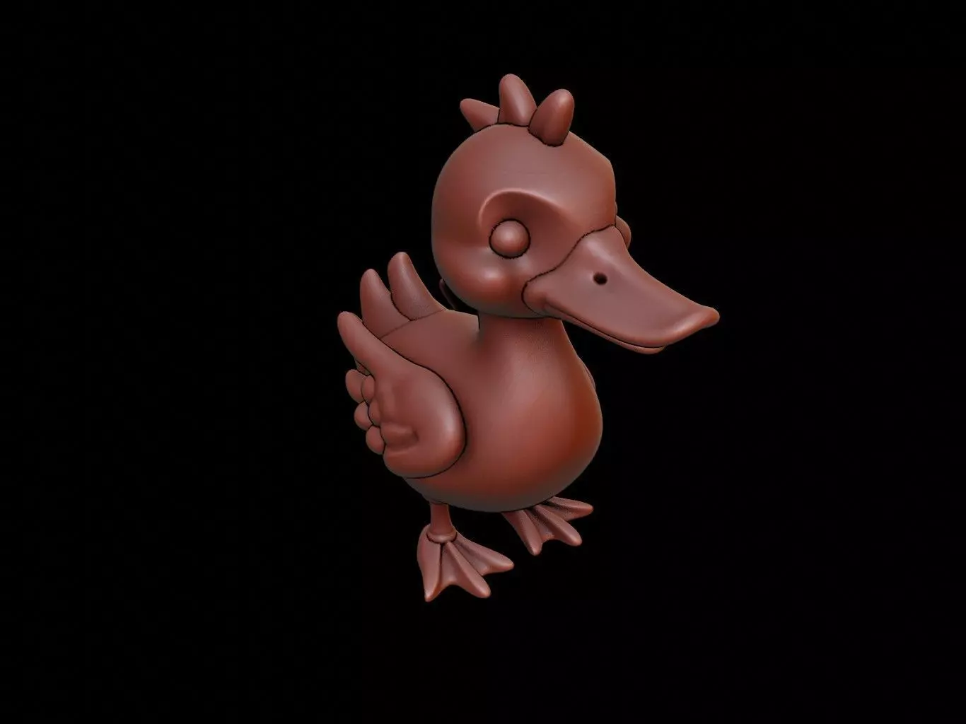 Goose Animal Cartoon 3D print model_0