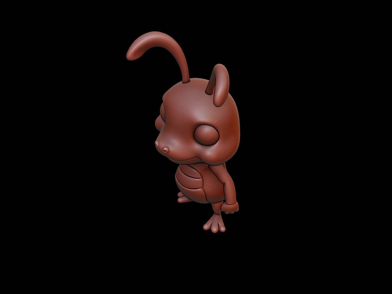 Grasshopper Animal Cartoon 3D print model_1