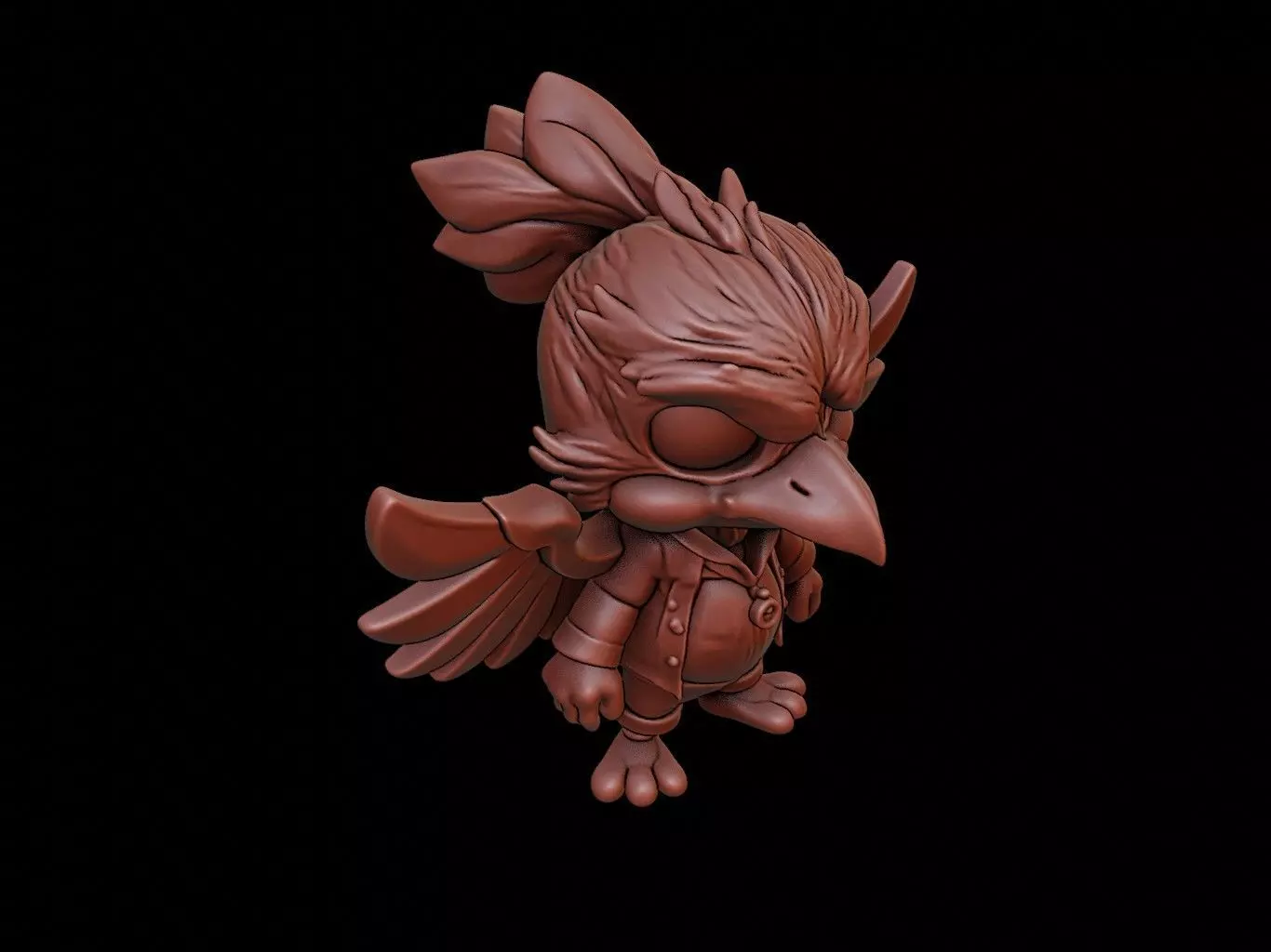 Hawk Animal Cartoon 3D print model_0