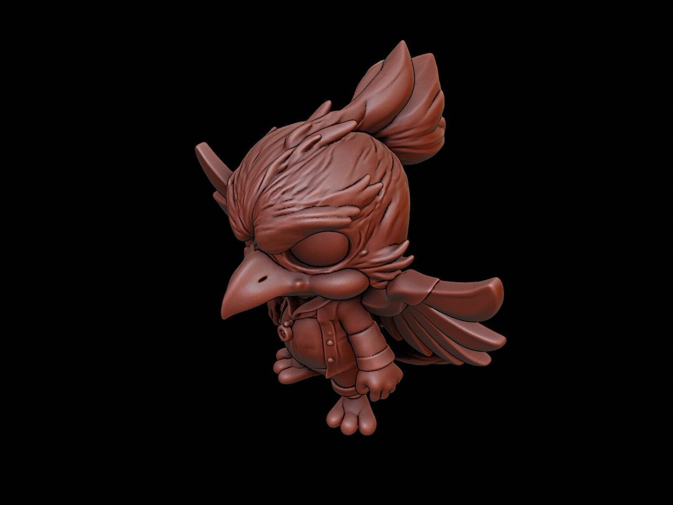 Hawk Animal Cartoon 3D print model_1