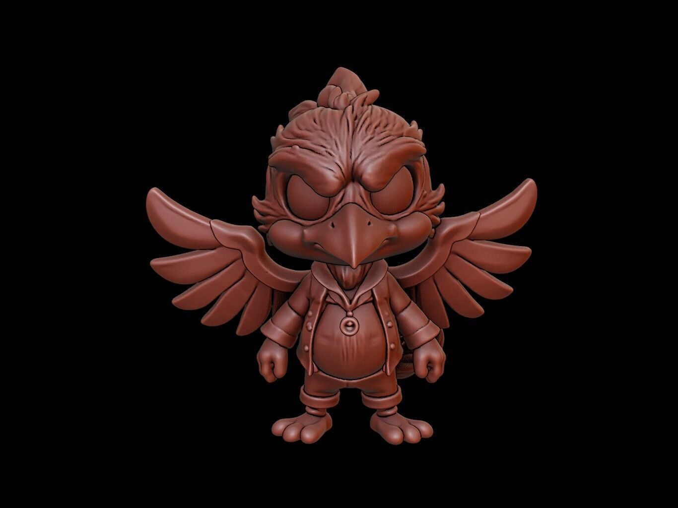 Hawk Animal Cartoon 3D print model_2