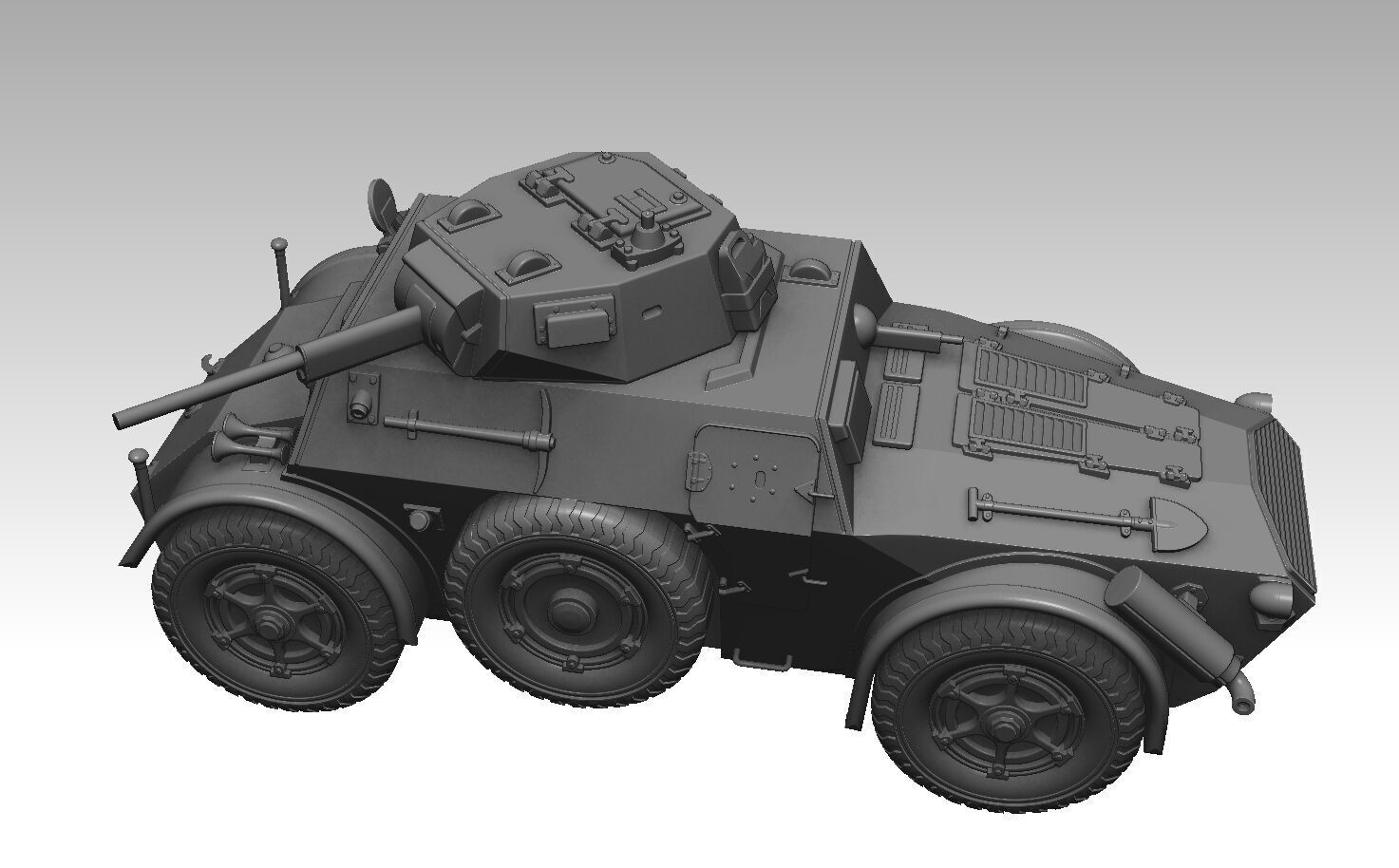 Autoblinda Armored Car 3D print model_9