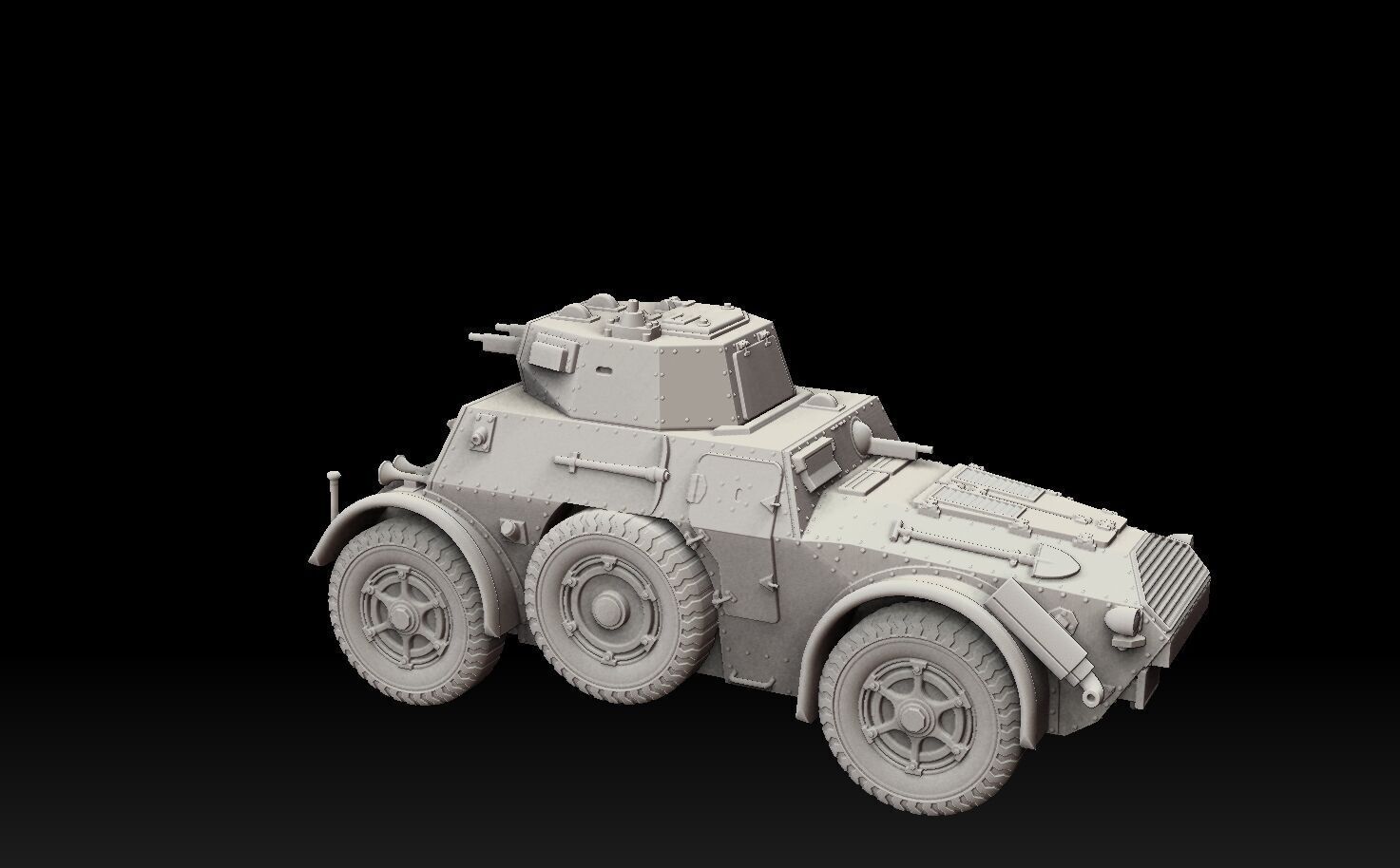 Autoblinda Armored Car 3D print model_5