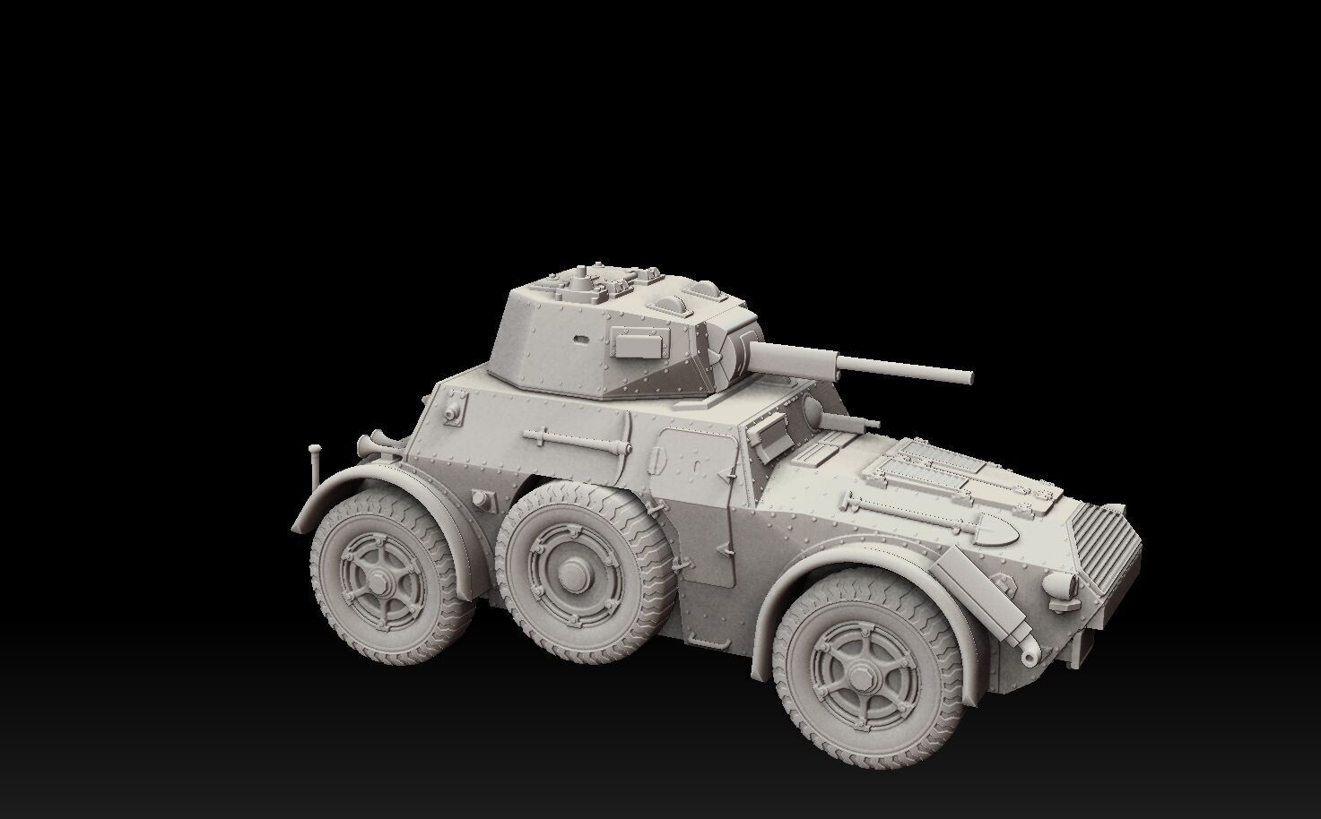 Autoblinda Armored Car 3D print model_6