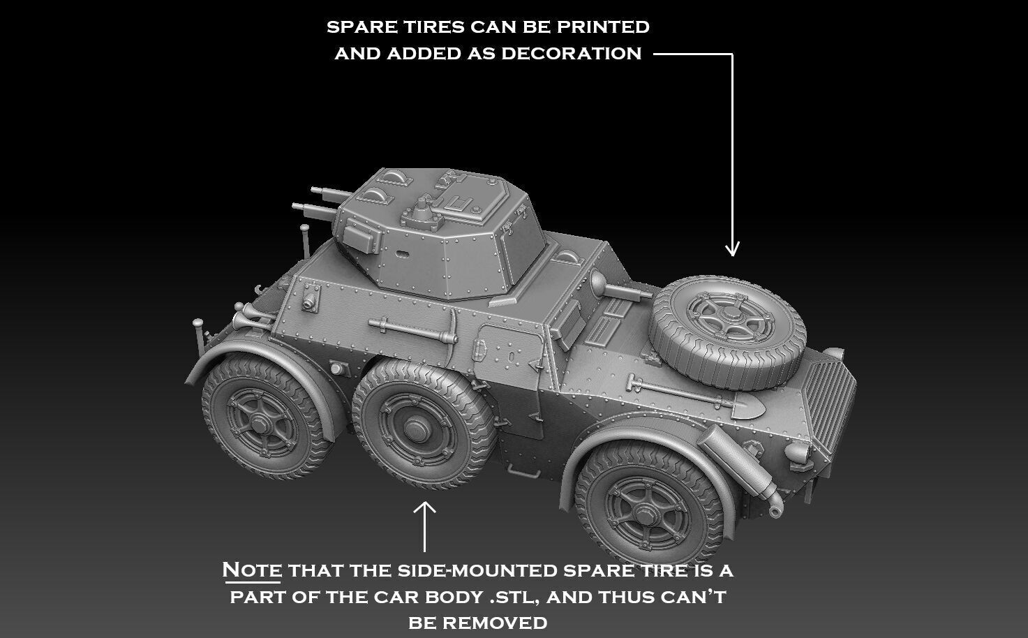 Autoblinda Armored Car 3D print model_4