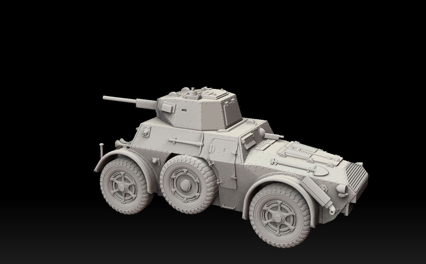 Autoblinda Armored Car 3D print model_7