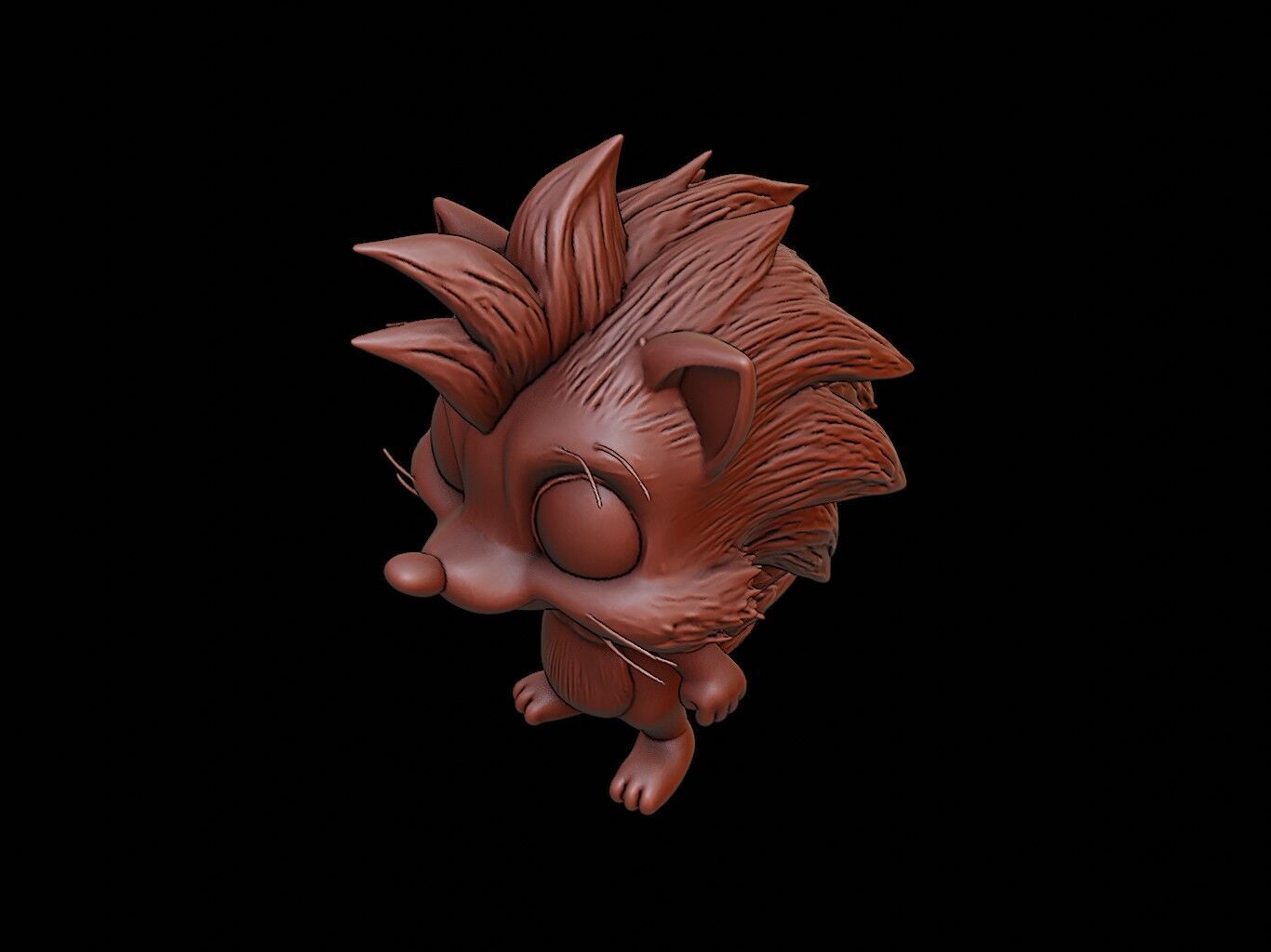 Hedgehog Animal Cartoon 3D print model_1
