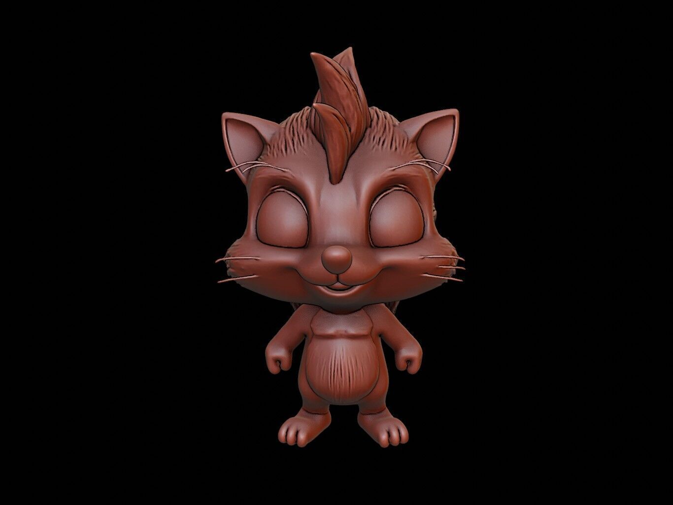 Hedgehog Animal Cartoon 3D print model_2