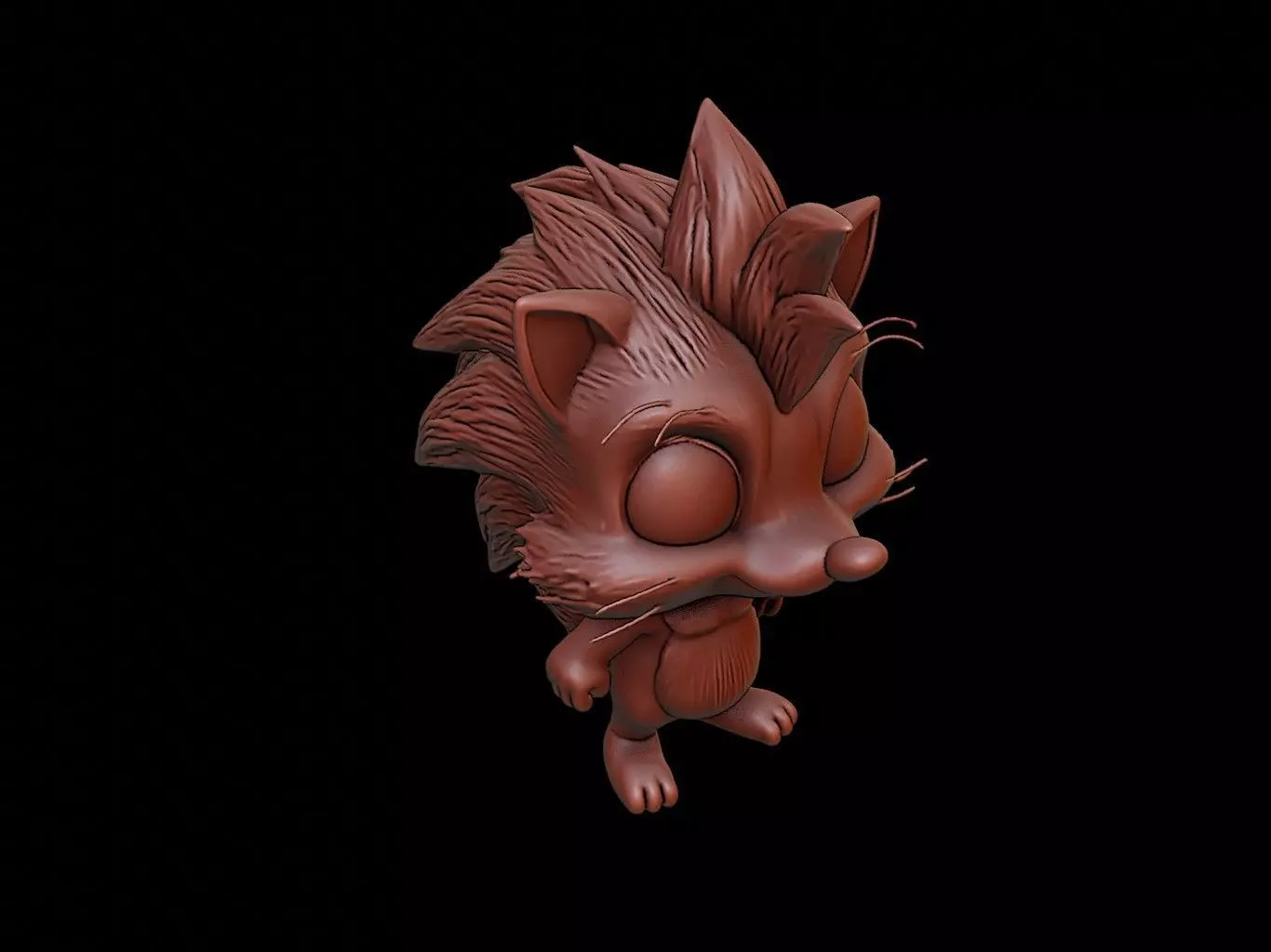 Hedgehog Animal Cartoon 3D print model_0