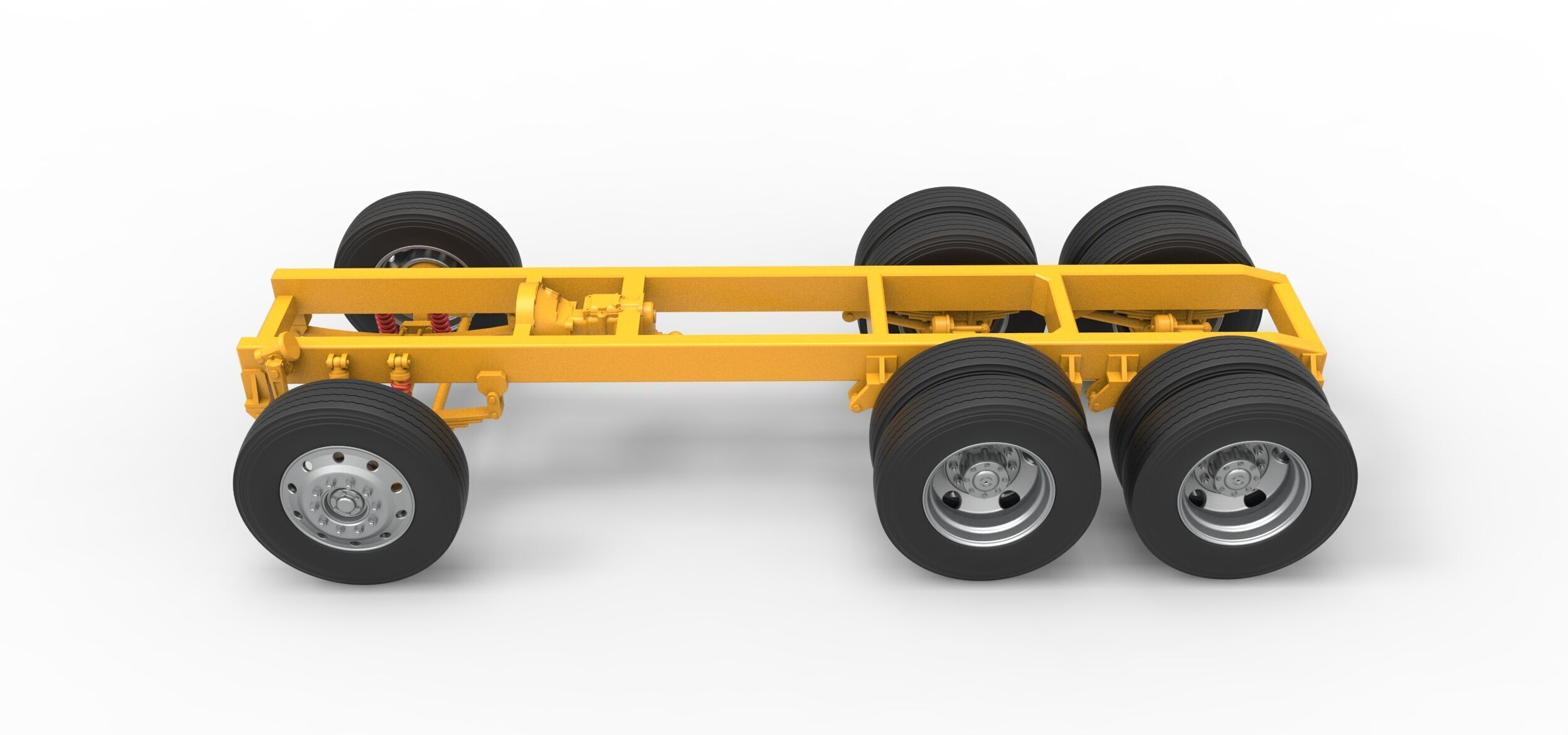 Chassis of Vintage GATR Racing Semi truck V4 Scale 1 to 25 3D print model_8