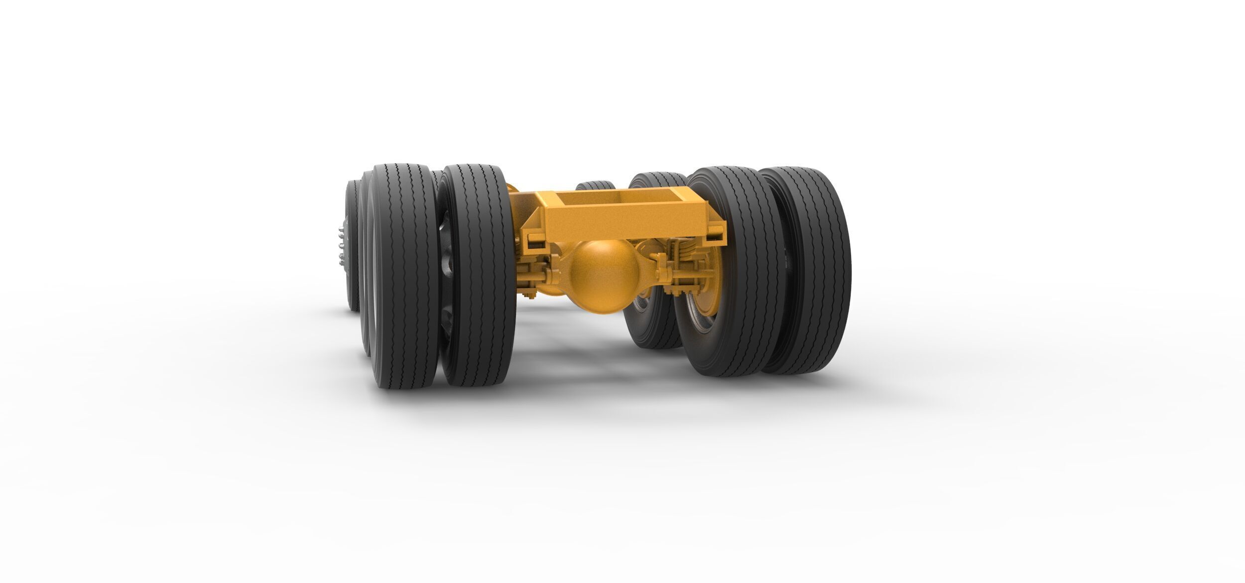 Chassis of Vintage GATR Racing Semi truck V4 Scale 1 to 25 3D print model_13