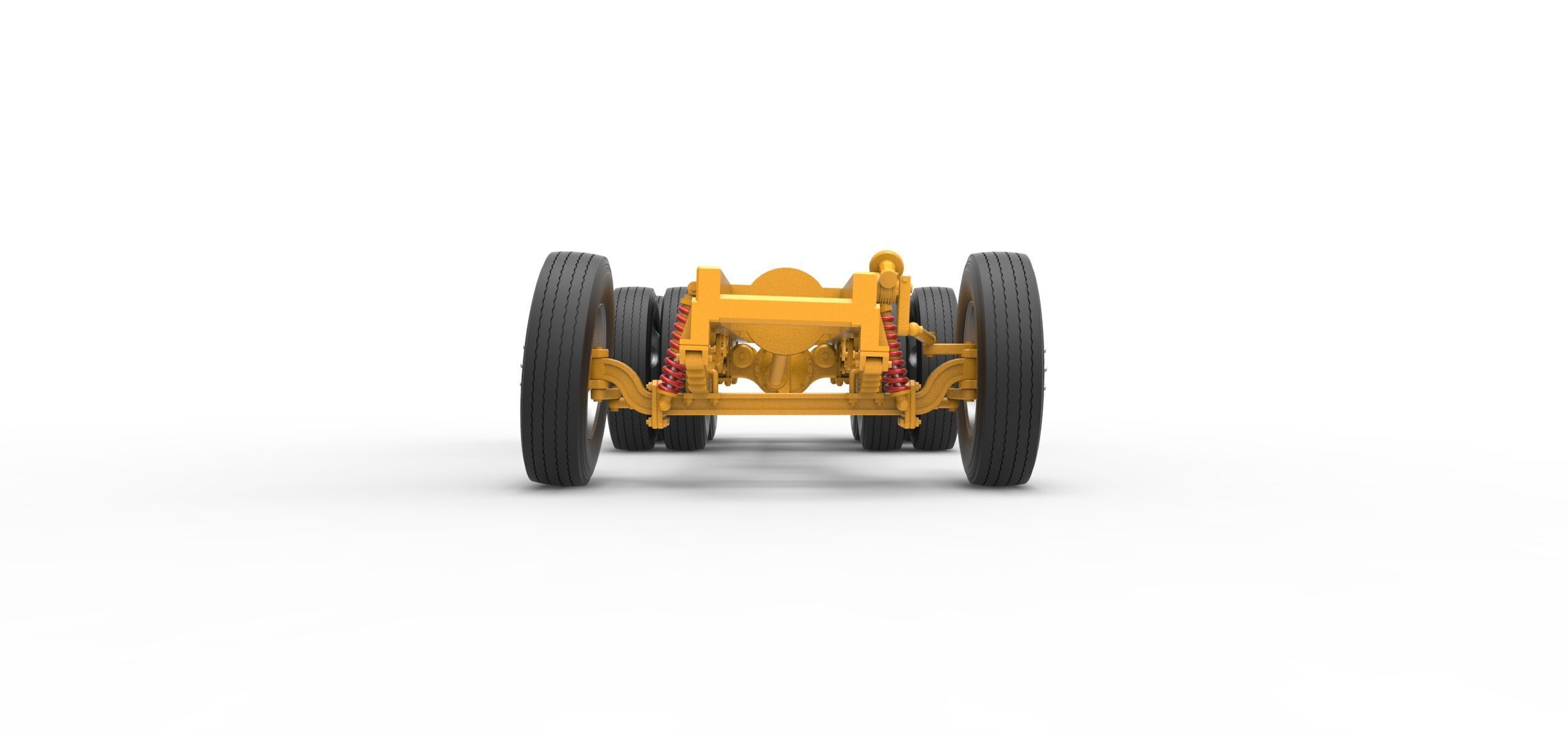 Chassis of Vintage GATR Racing Semi truck V4 Scale 1 to 25 3D print model_5