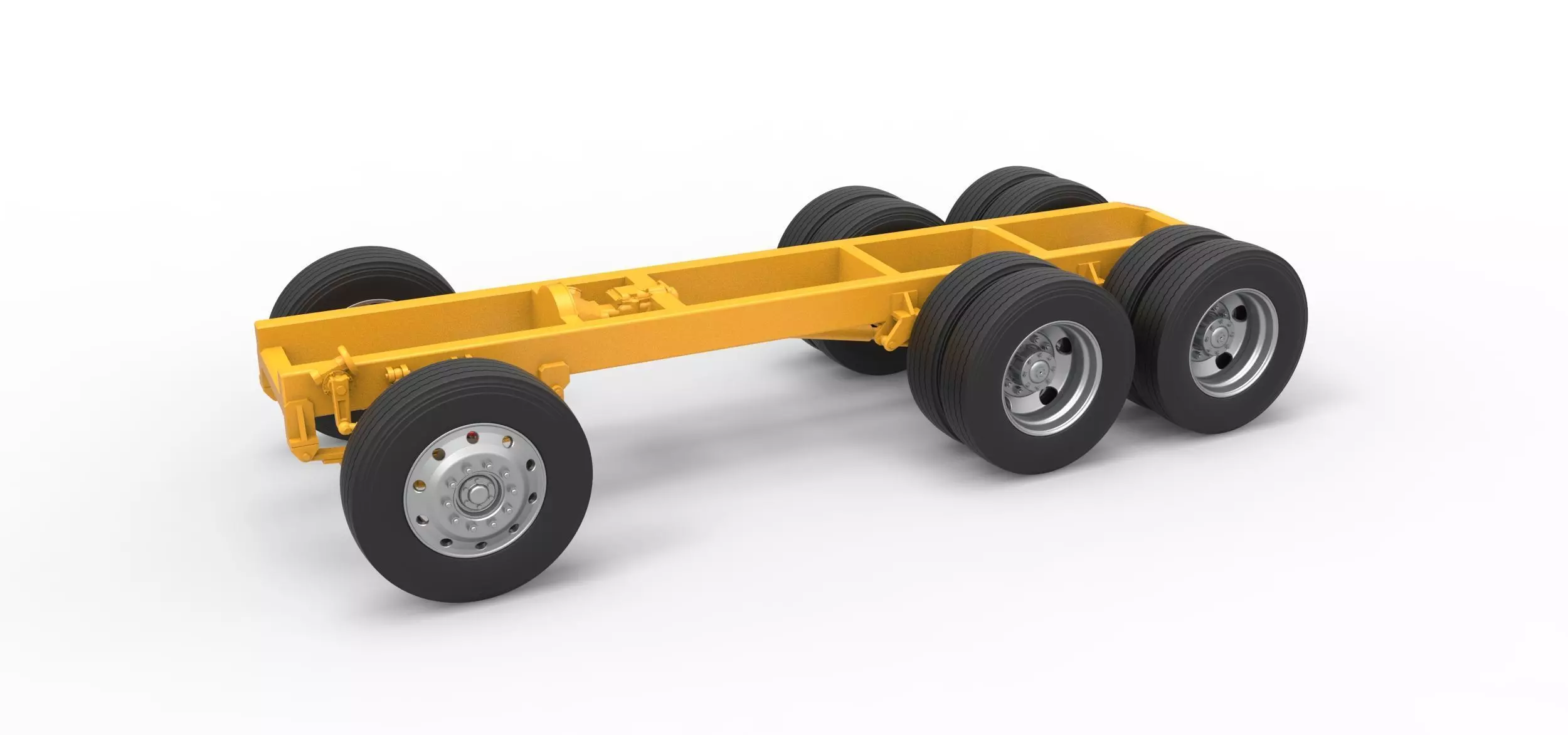 Chassis of Vintage GATR Racing Semi truck V4 Scale 1 to 25 3D print model_0