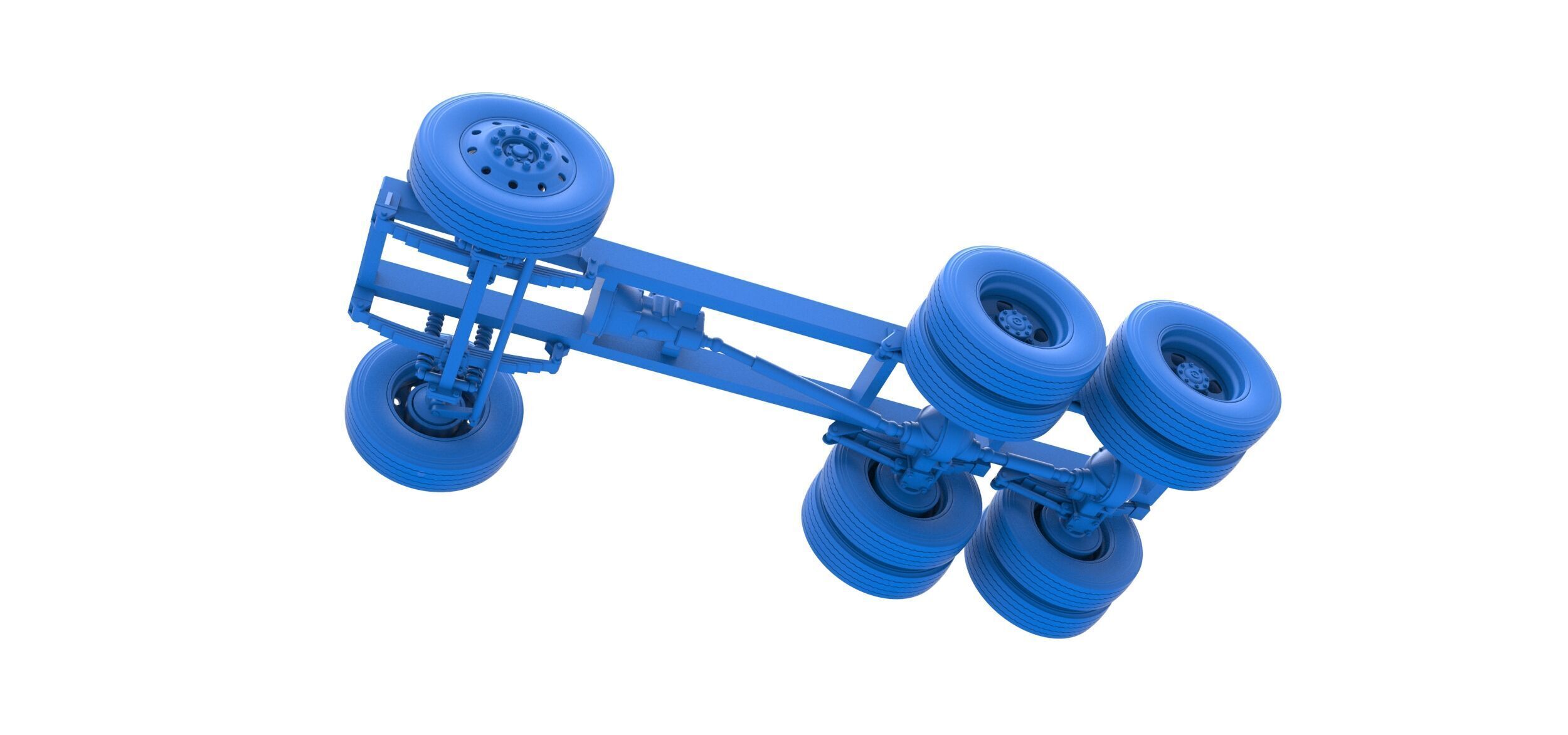 Chassis of Vintage GATR Racing Semi truck V4 Scale 1 to 25 3D print model_18