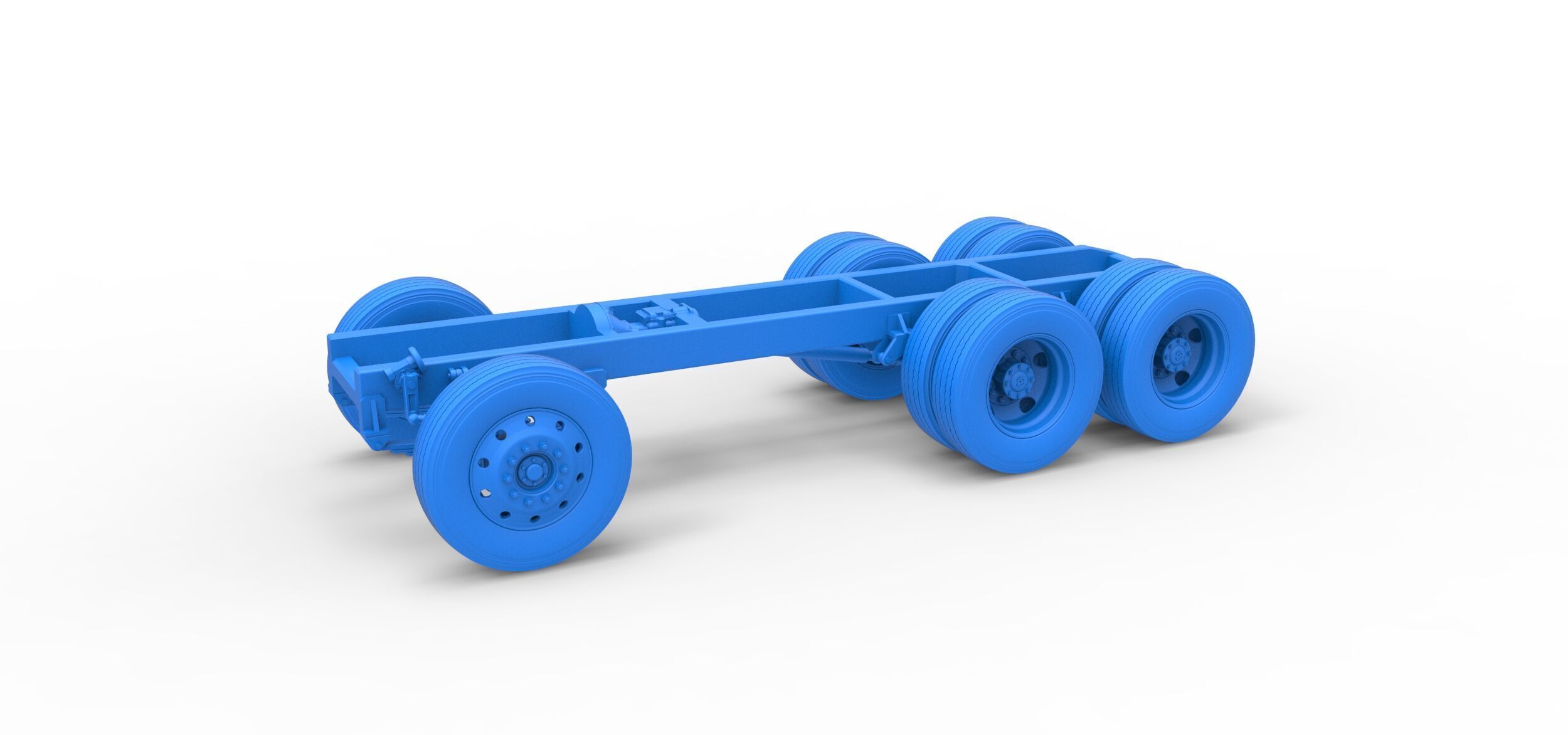 Chassis of Vintage GATR Racing Semi truck V4 Scale 1 to 25 3D print model_16