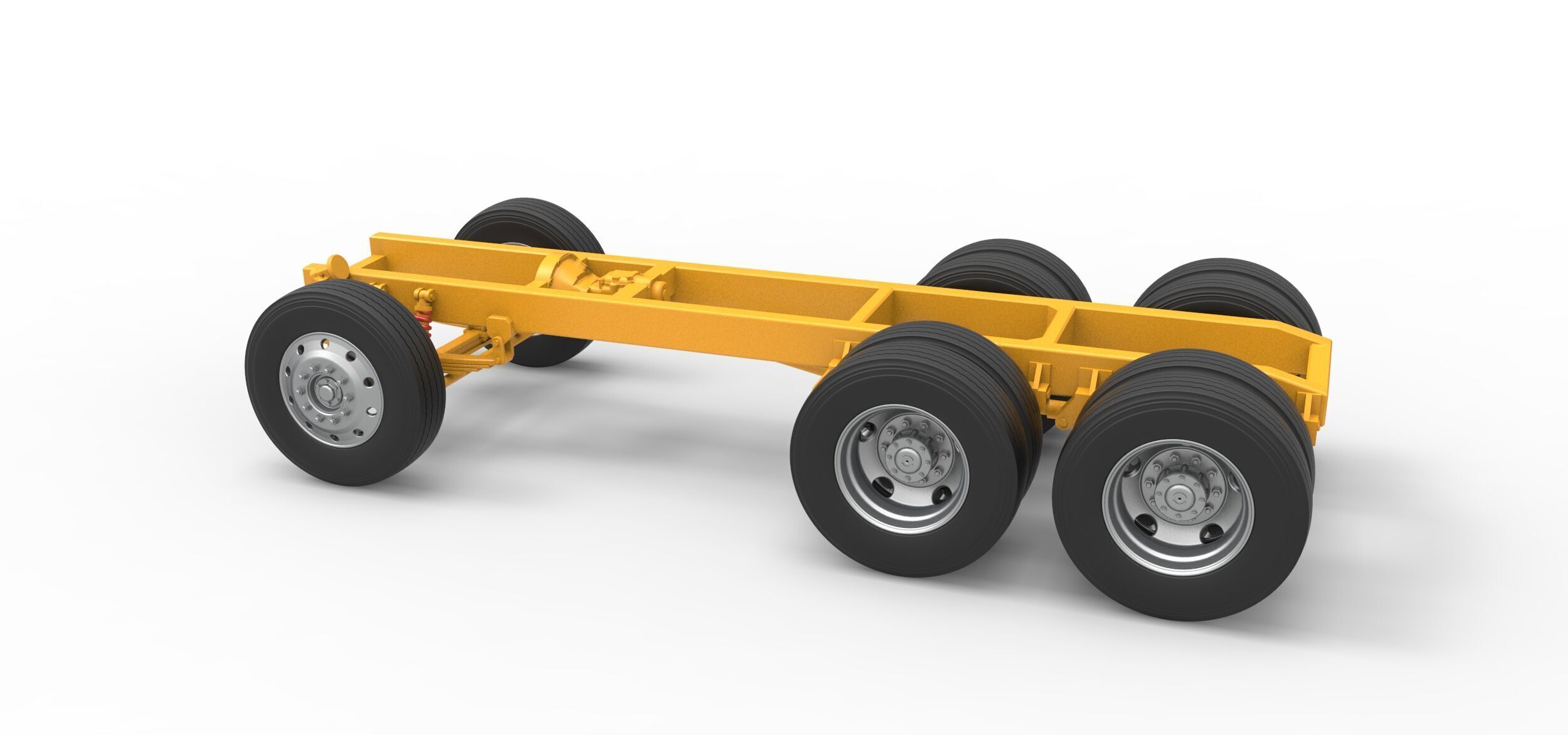 Chassis of Vintage GATR Racing Semi truck V4 Scale 1 to 25 3D print model_10