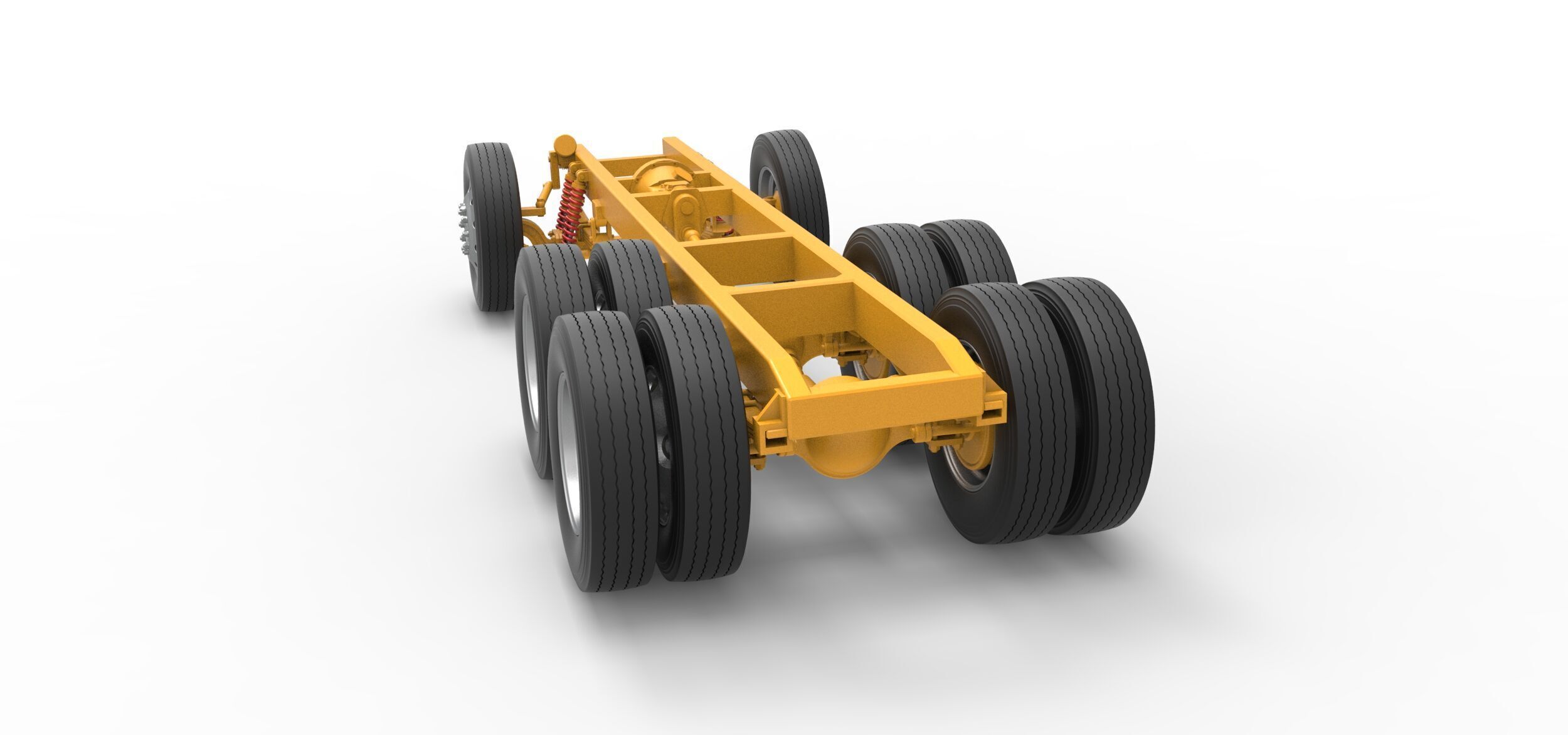 Chassis of Vintage GATR Racing Semi truck V4 Scale 1 to 25 3D print model_12