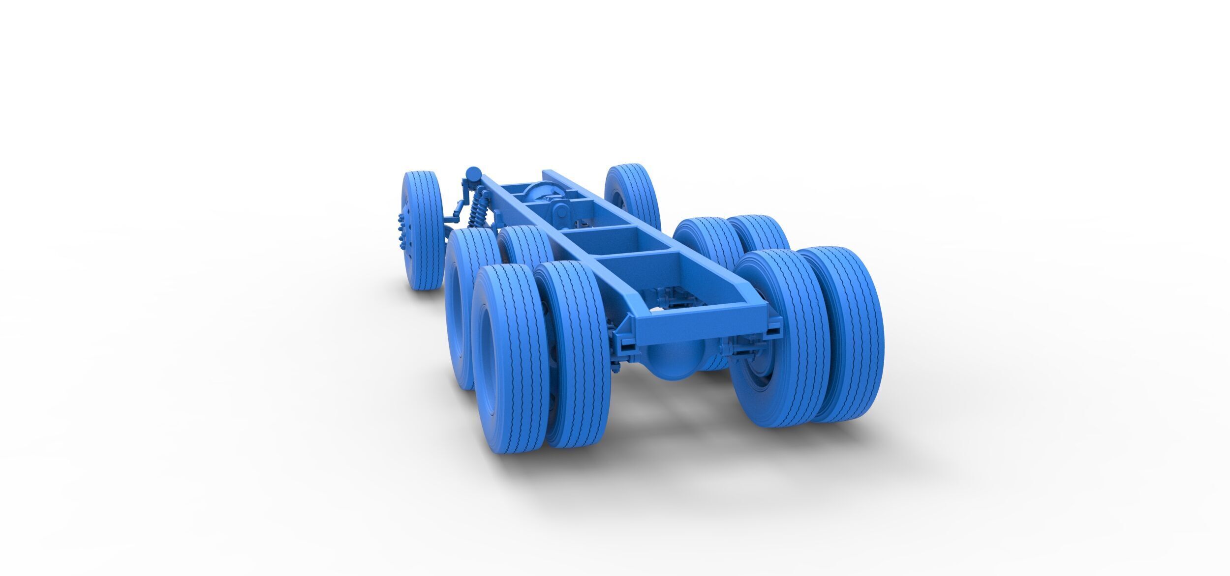 Chassis of Vintage GATR Racing Semi truck V4 Scale 1 to 25 3D print model_26