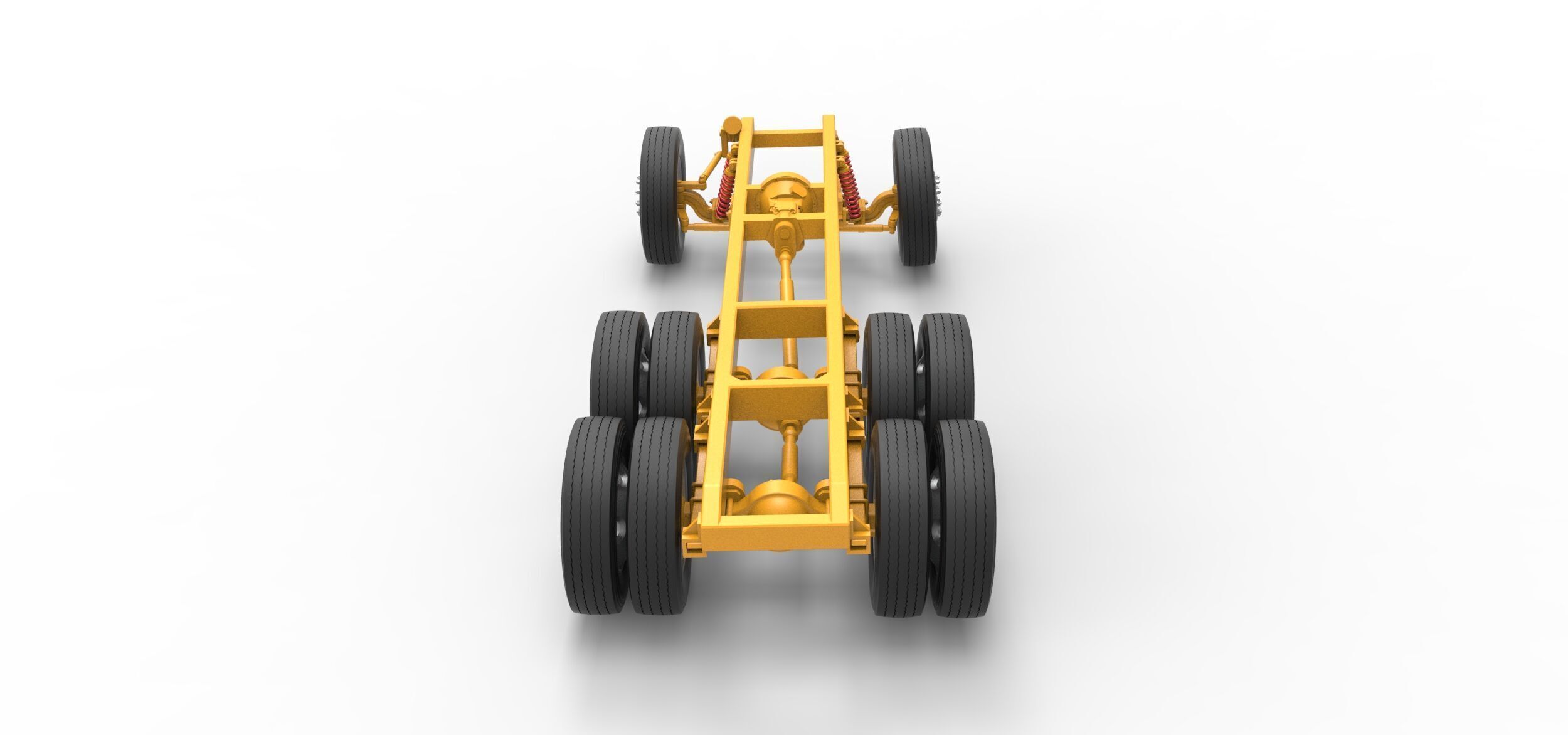 Chassis of Vintage GATR Racing Semi truck V4 Scale 1 to 25 3D print model_15