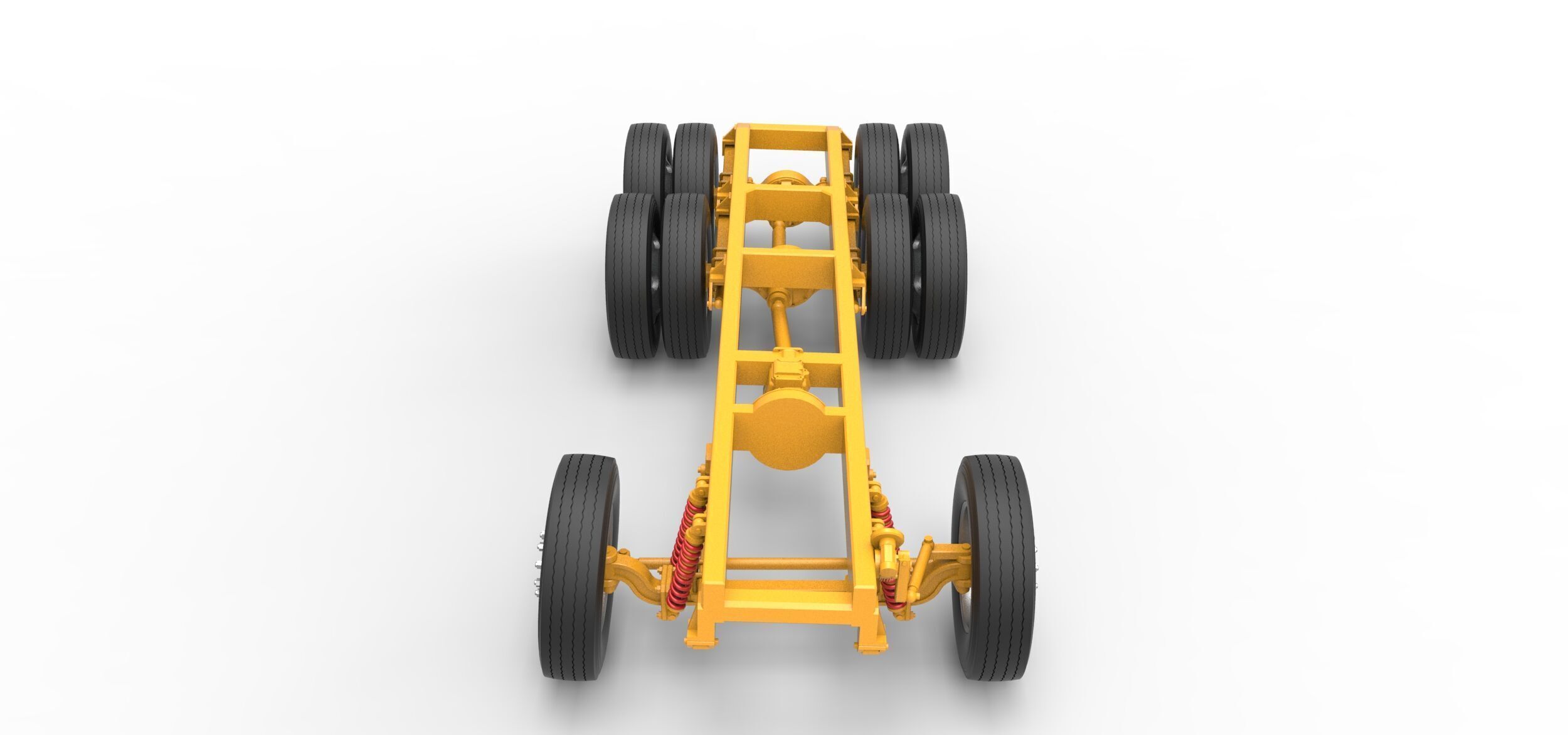 Chassis of Vintage GATR Racing Semi truck V4 Scale 1 to 25 3D print model_6