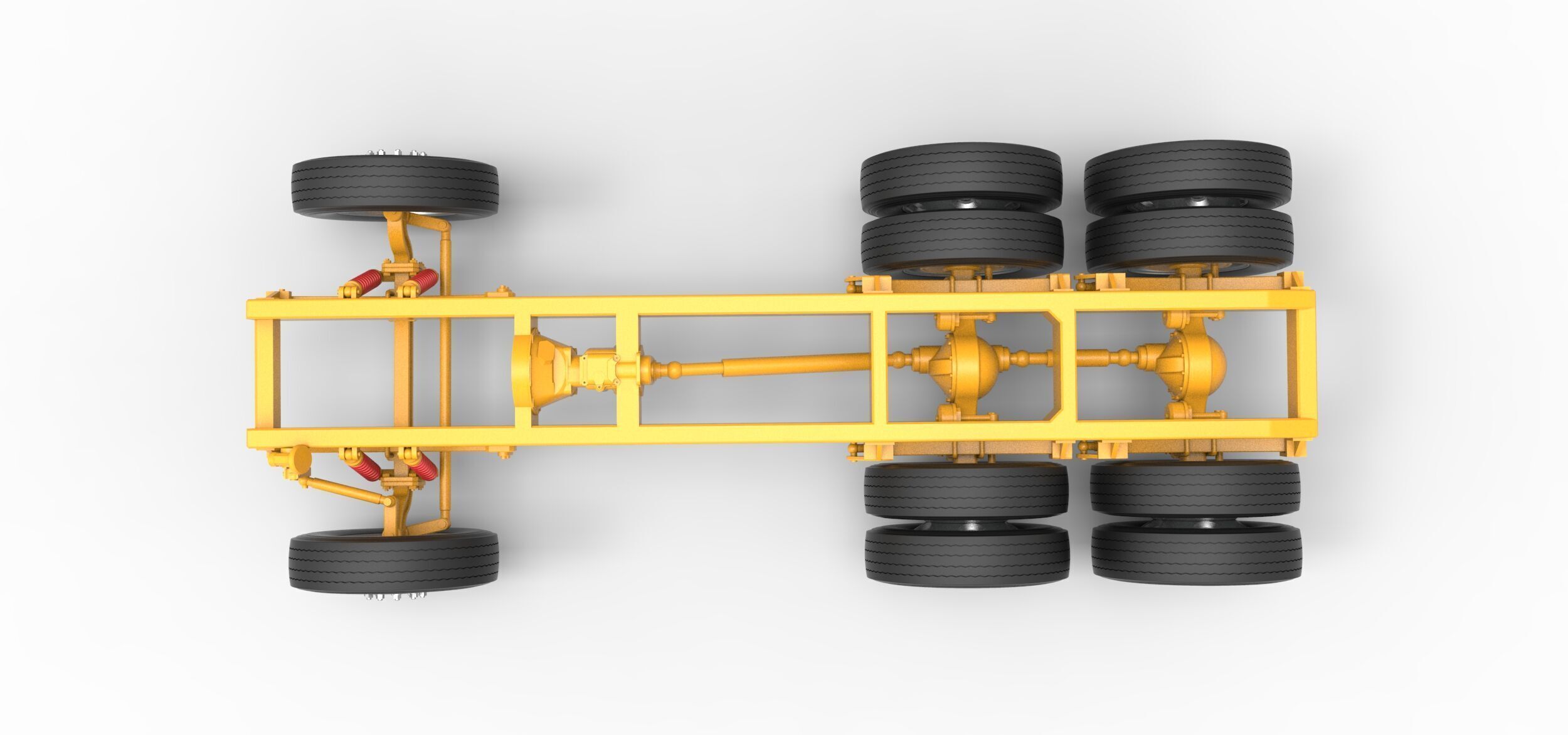 Chassis of Vintage GATR Racing Semi truck V4 Scale 1 to 25 3D print model_9