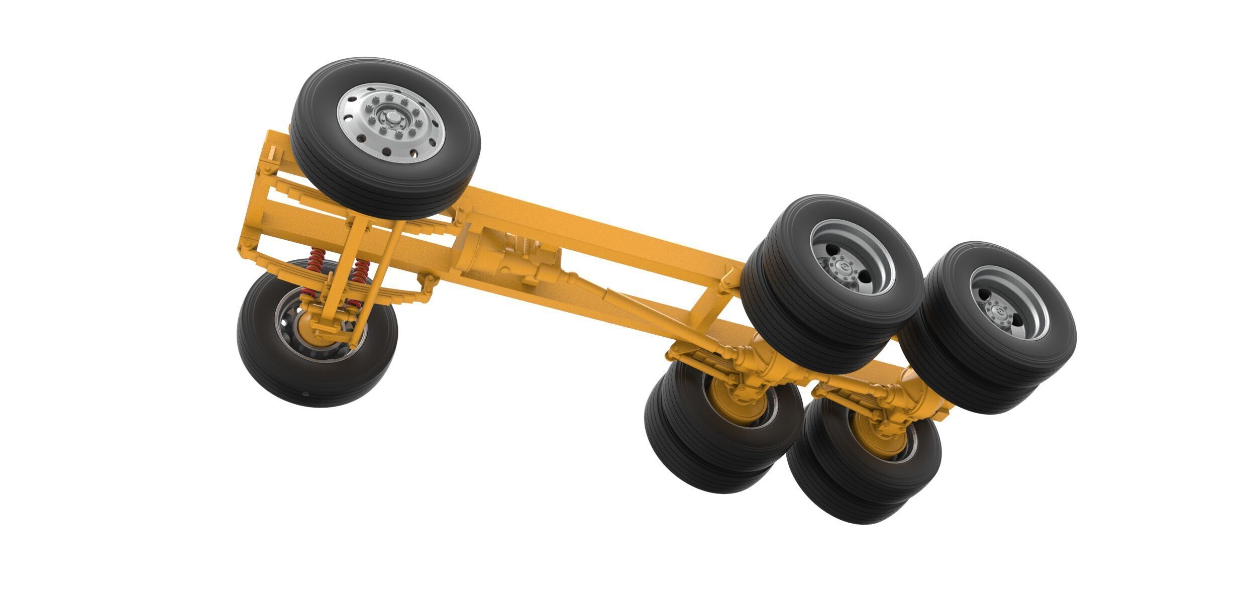 Chassis of Vintage GATR Racing Semi truck V4 Scale 1 to 25 3D print model_2