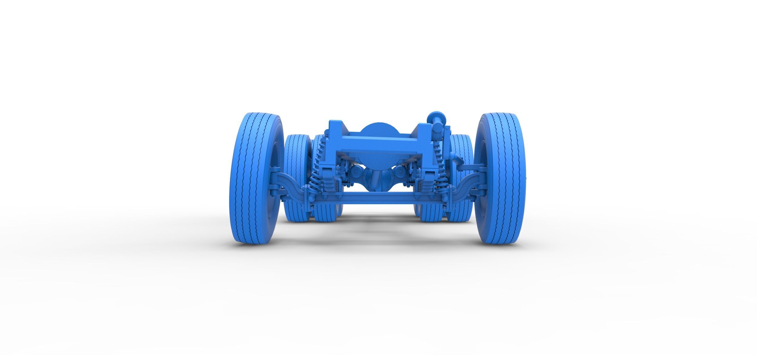 Chassis of Vintage GATR Racing Semi truck V4 Scale 1 to 25 3D print model_21