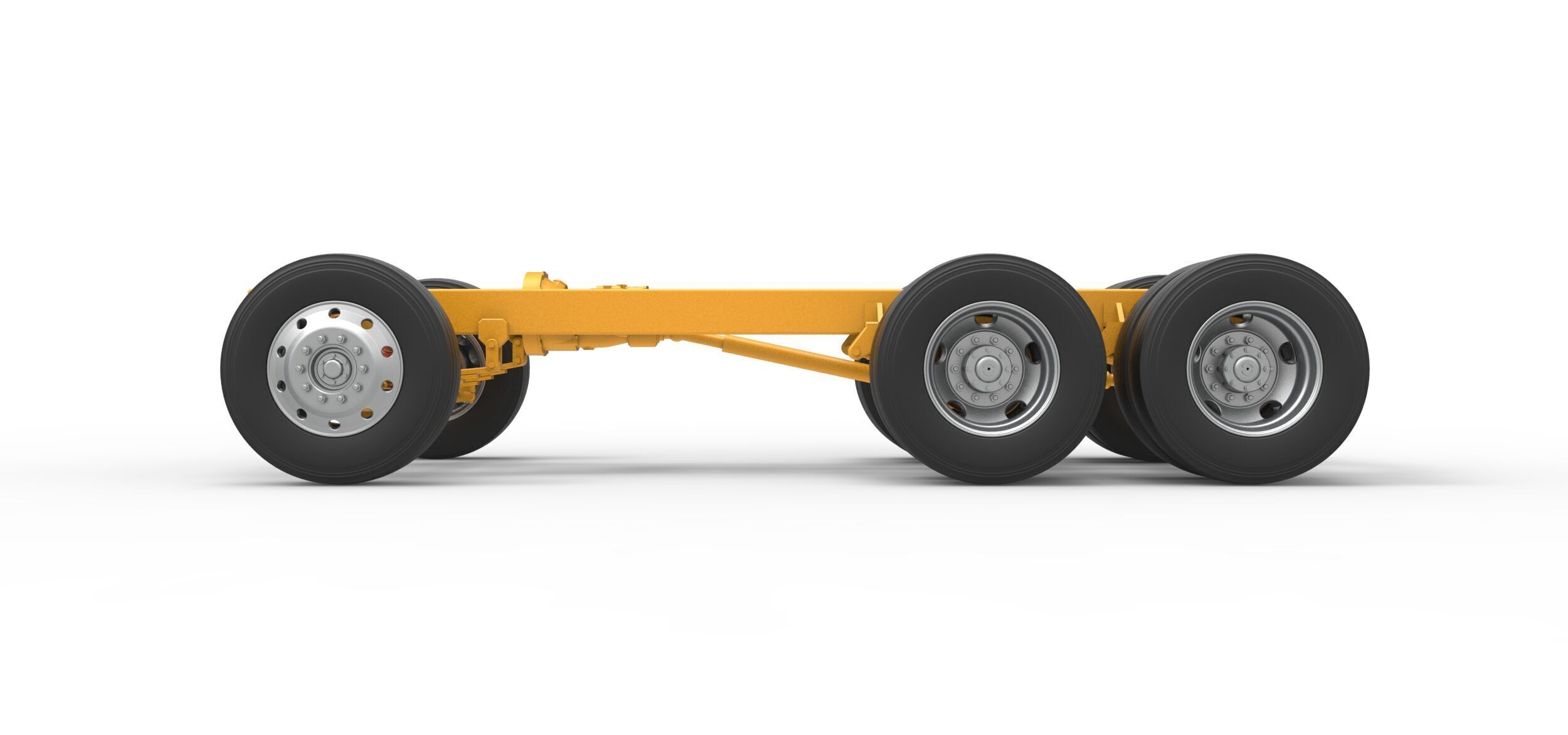 Chassis of Vintage GATR Racing Semi truck V4 Scale 1 to 25 3D print model_7