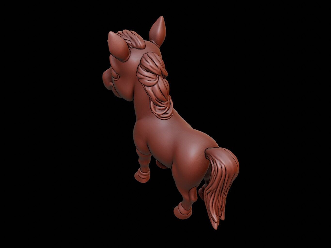 Horse Animal Cartoon 3D print model_1