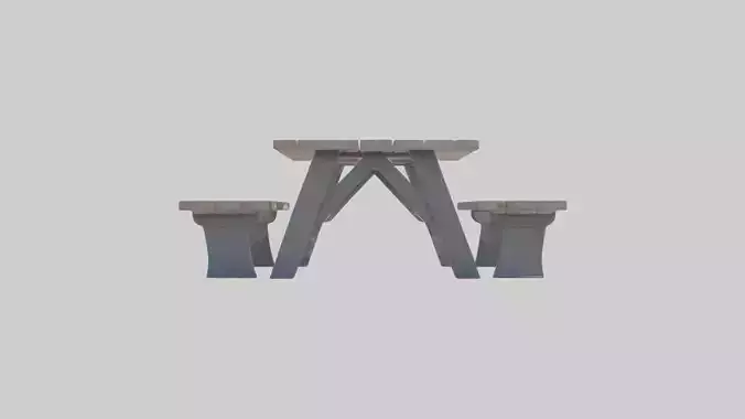 Outdoor Picnic Table model 3D model
